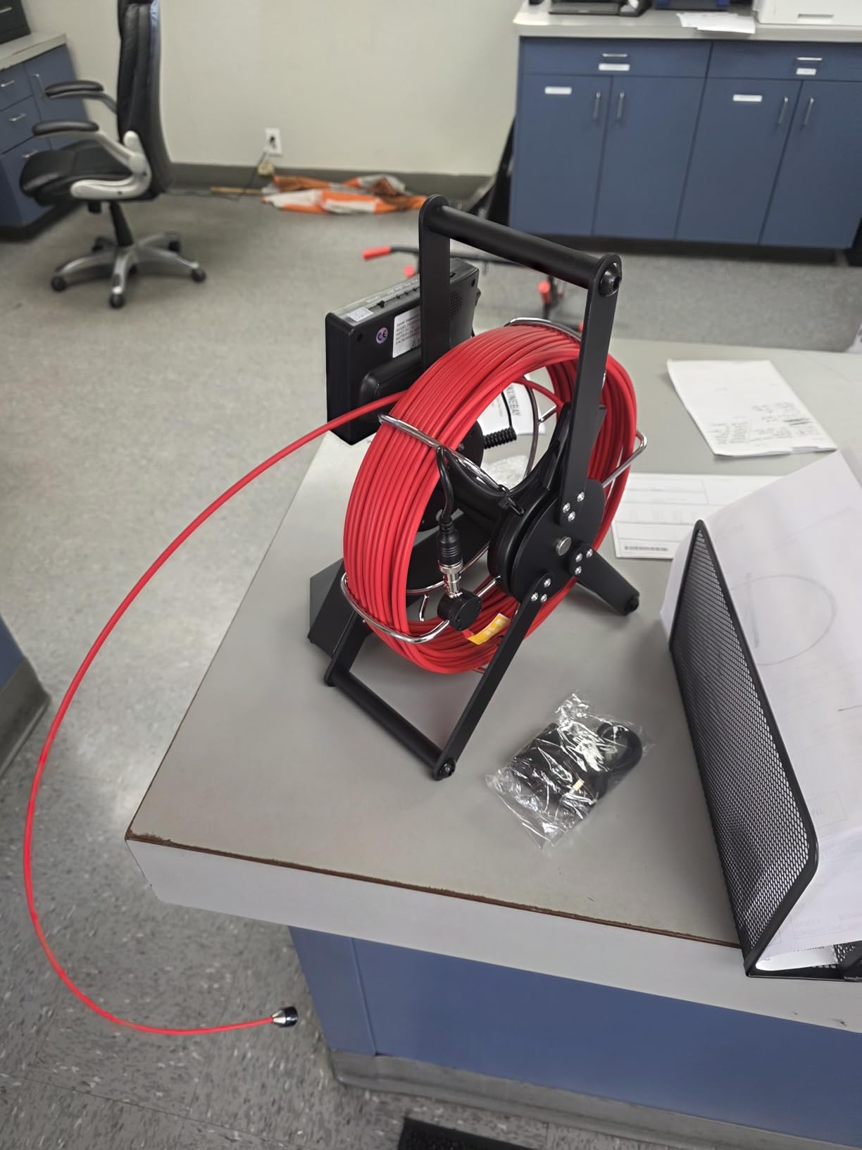 Sewer Pipe Inspection Camera, IPS Monitor 32GB TF Card DVR, IP68 1200TVL HD Camera 65/100FT Fiberglass Cable, 5600mAh Battery Night Vision, for Home/Contractor/Plumber (4.3 inch/65FT) customer photo 1