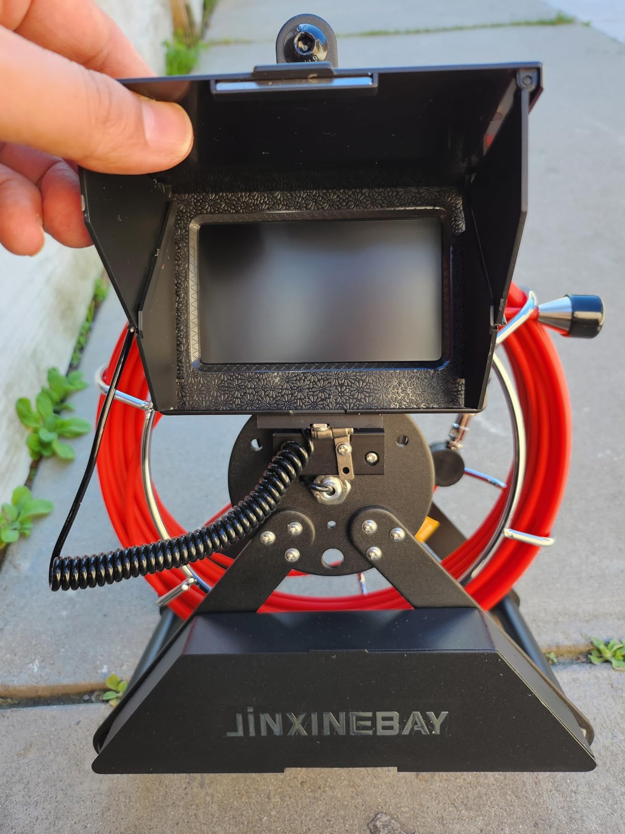 Sewer Pipe Inspection Camera, IPS Monitor 32GB TF Card DVR, IP68 1200TVL HD Camera 65/100FT Fiberglass Cable, 5600mAh Battery Night Vision, for Home/Contractor/Plumber (4.3 inch/65FT) customer photo 2