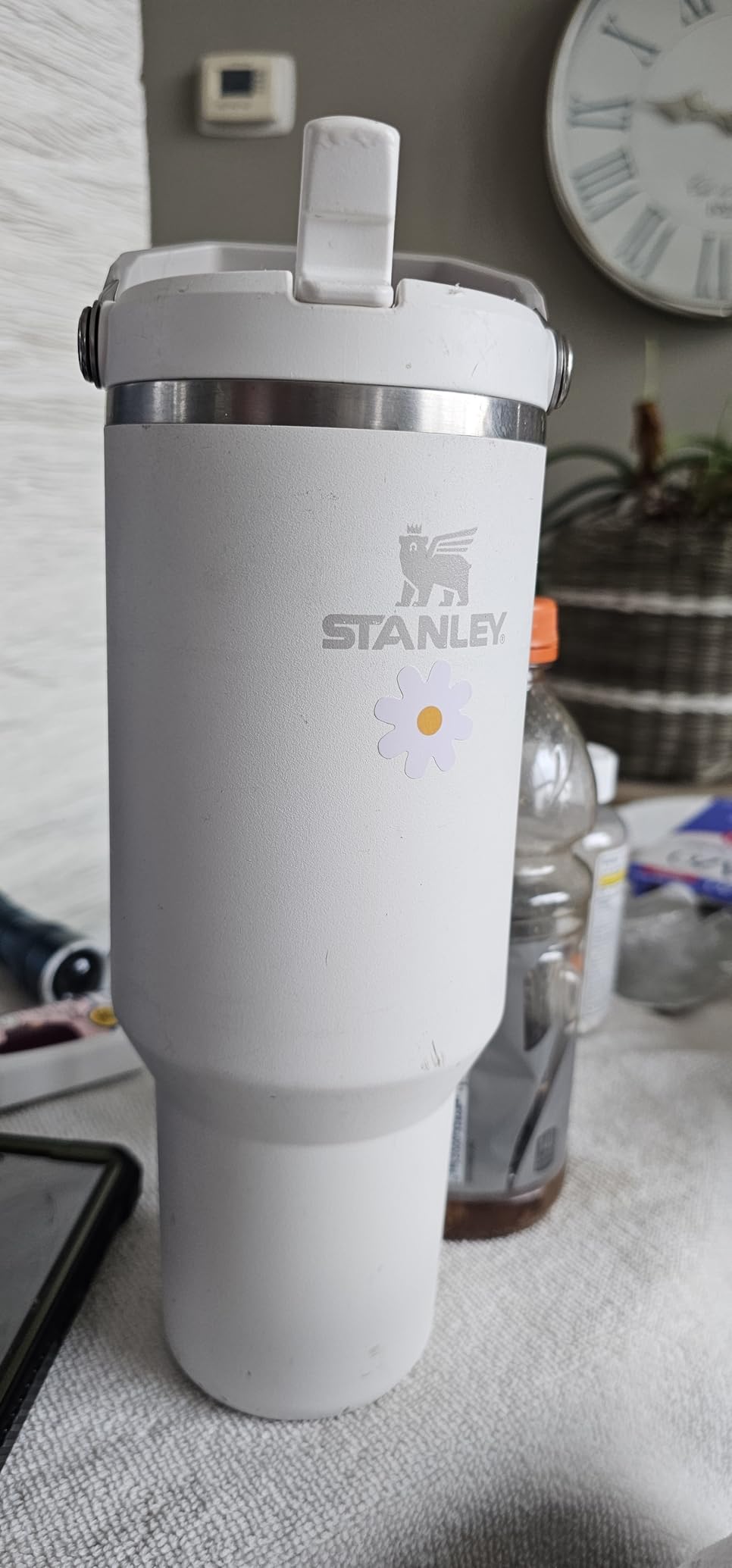 Stanley Quick Flip GO Water Bottle 24 oz | Push Button Lid | Leakproof and Packable for Travel and Sports | Insulated Stainless Steel | Black 2.0 customer photo 2