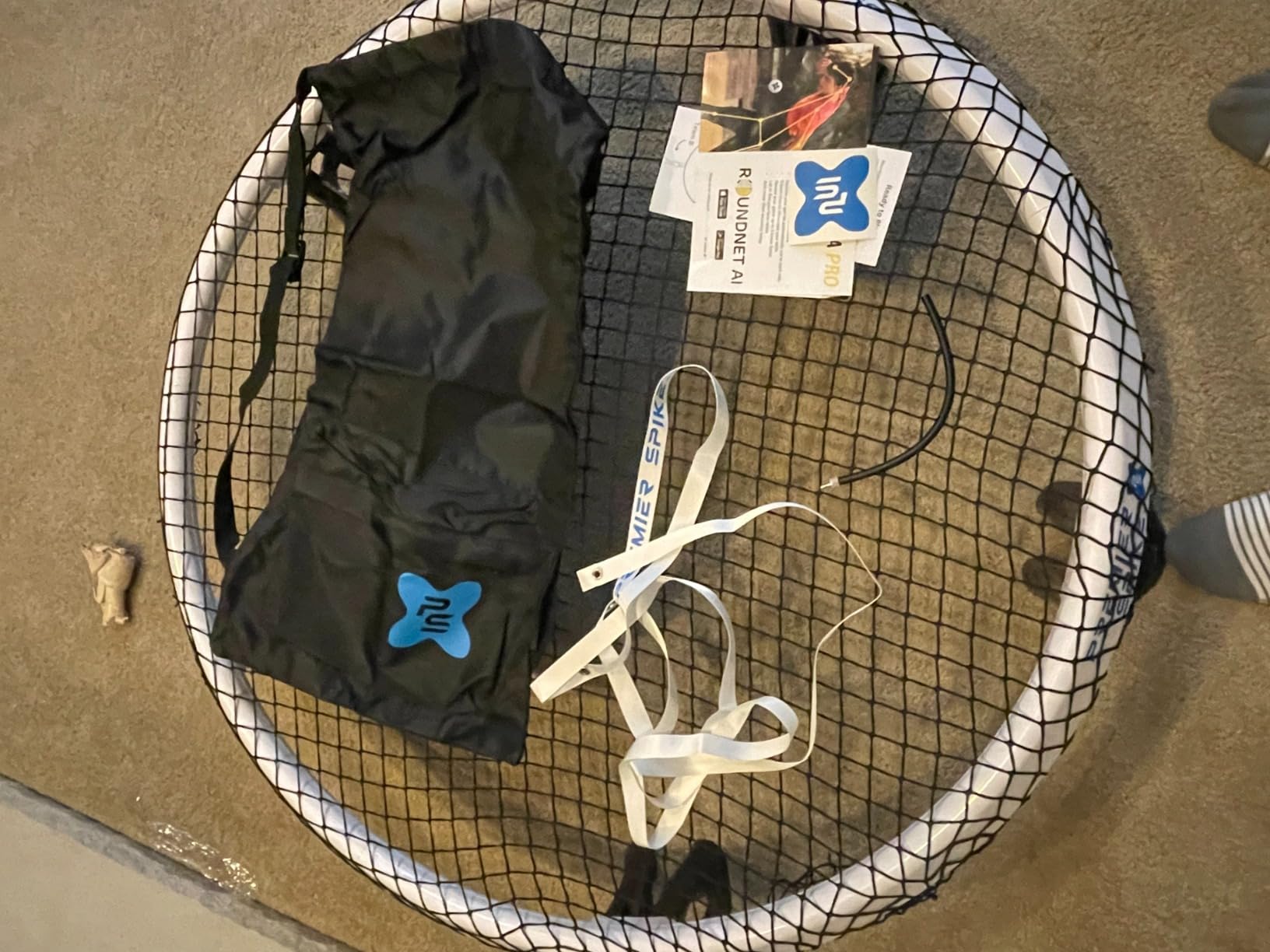 Premier Spike Roundnet Game Set - Top Set in Quality & Durability - Portable Outdoor Game for Beach, Backyard, Camping Game for Kids, Teens & Adults - Net, 2 Balls customer photo 1