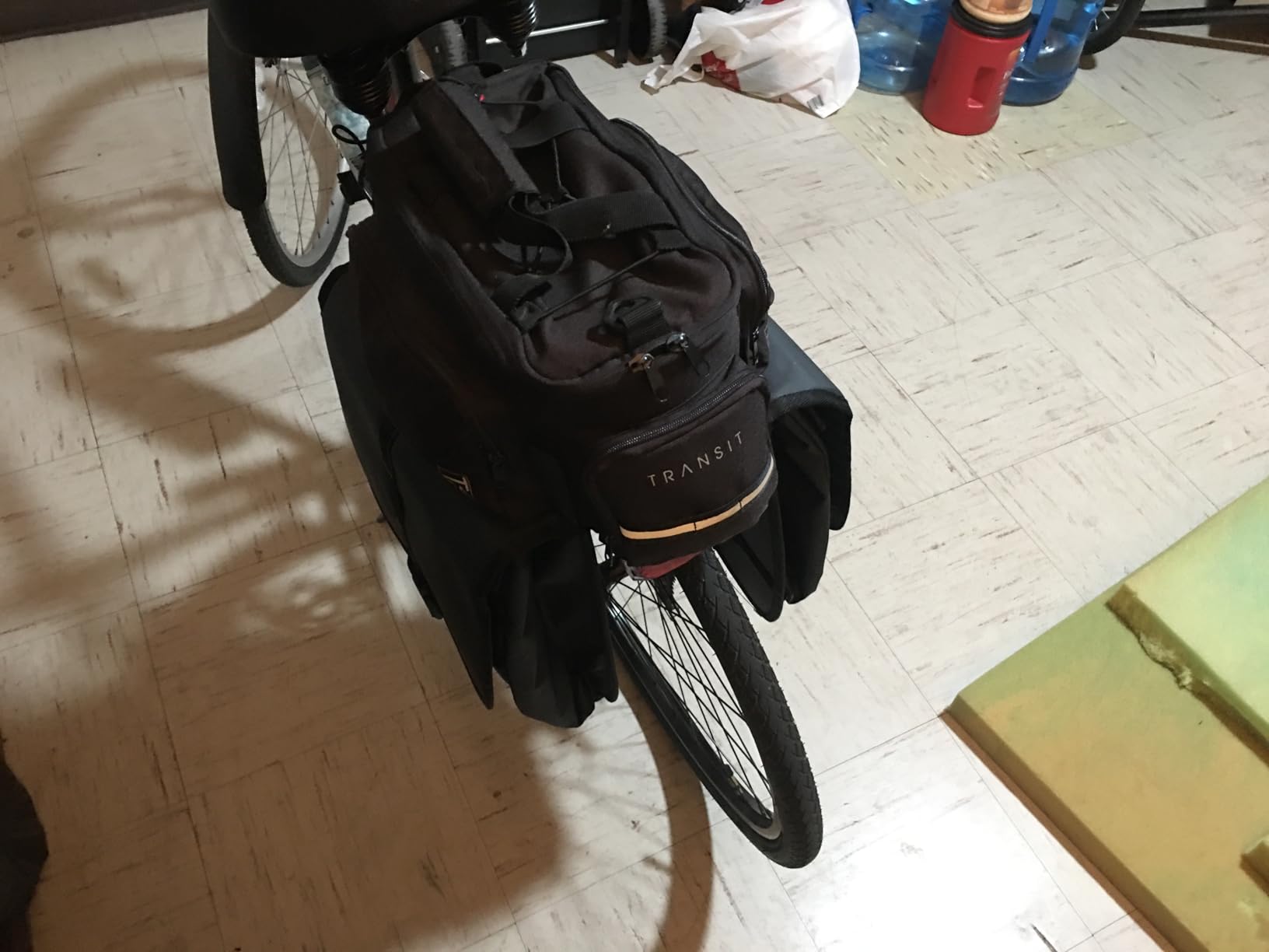 MOSISO 20L Bike Panniers, 2 Pack Waterproof Panniers Bike Bag, Large Capacity Flap Bicycle Rear Rack Seat Luggage Storage Trunk Bag for Road Mountain Cycling Traveling Commuting, Black customer photo 1