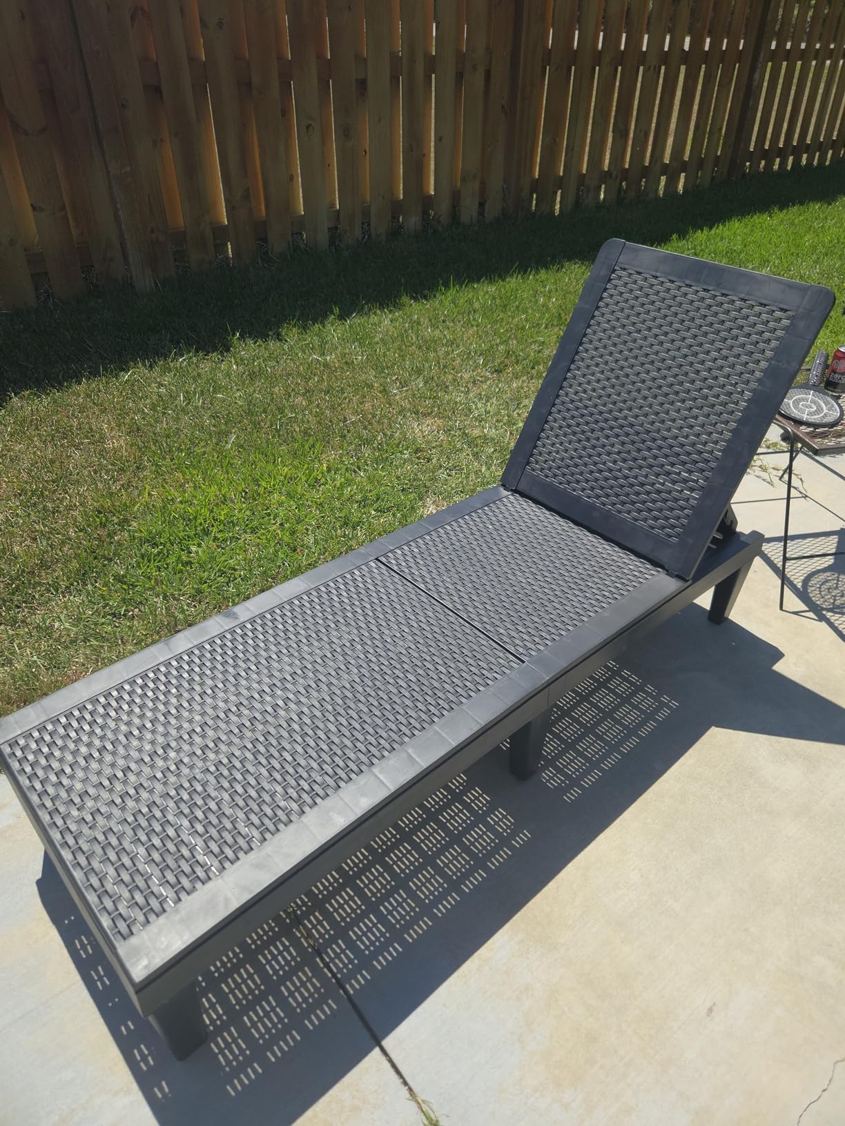 Greesum Outdoor Chaise Lounge Chairs Set of 2 with 5-Position Adjustable Backrest, Waterproof PP Sun Loungers for Garden Pool Beach Patio Deck Sunbathing, Black customer photo 1