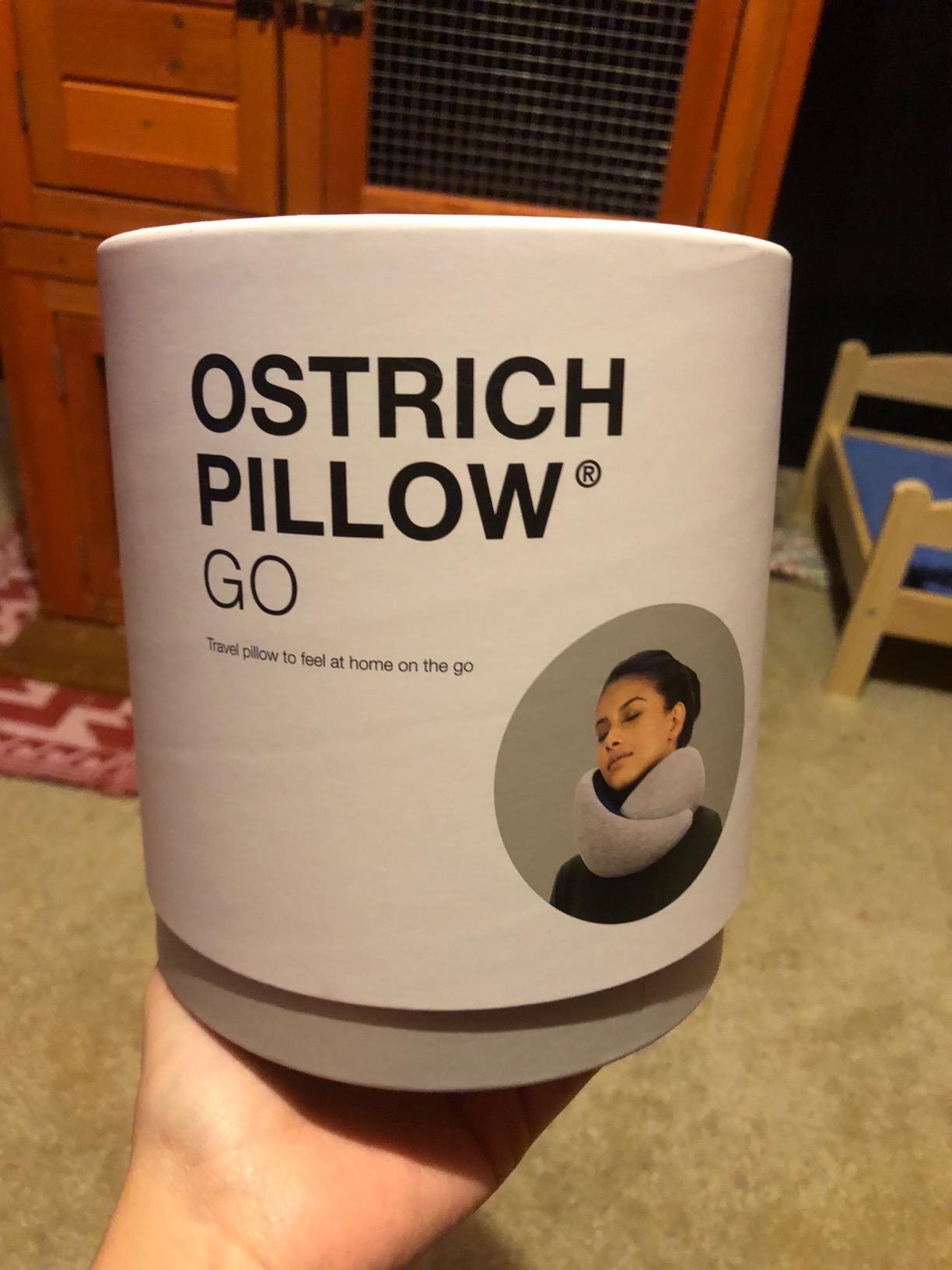 Ostrichpillow Go Neck Pillow, Travel Pillows for Airplanes, Premium Memory Foam Travel Pillow, 360° Ergonomic Design, Asymmetrical Sides, Travel Bag Included, Washable Modal Cover customer photo 1