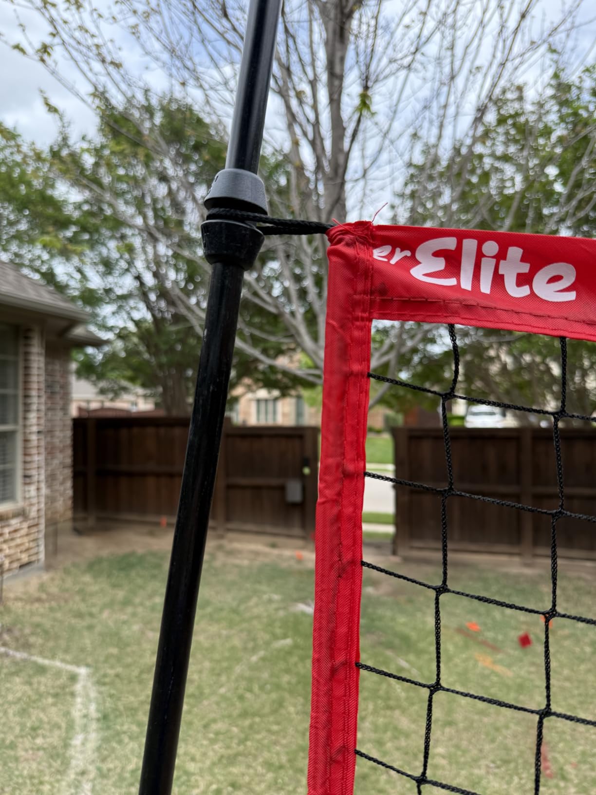 2-in-1 Volleyball Practice Net Station with Patented 5-Height (6'6'' to 8') Heavy Duty Training System for Hitting Spiking Serving, Backyard Indoor Outdoor Trainer Equipment customer photo 2