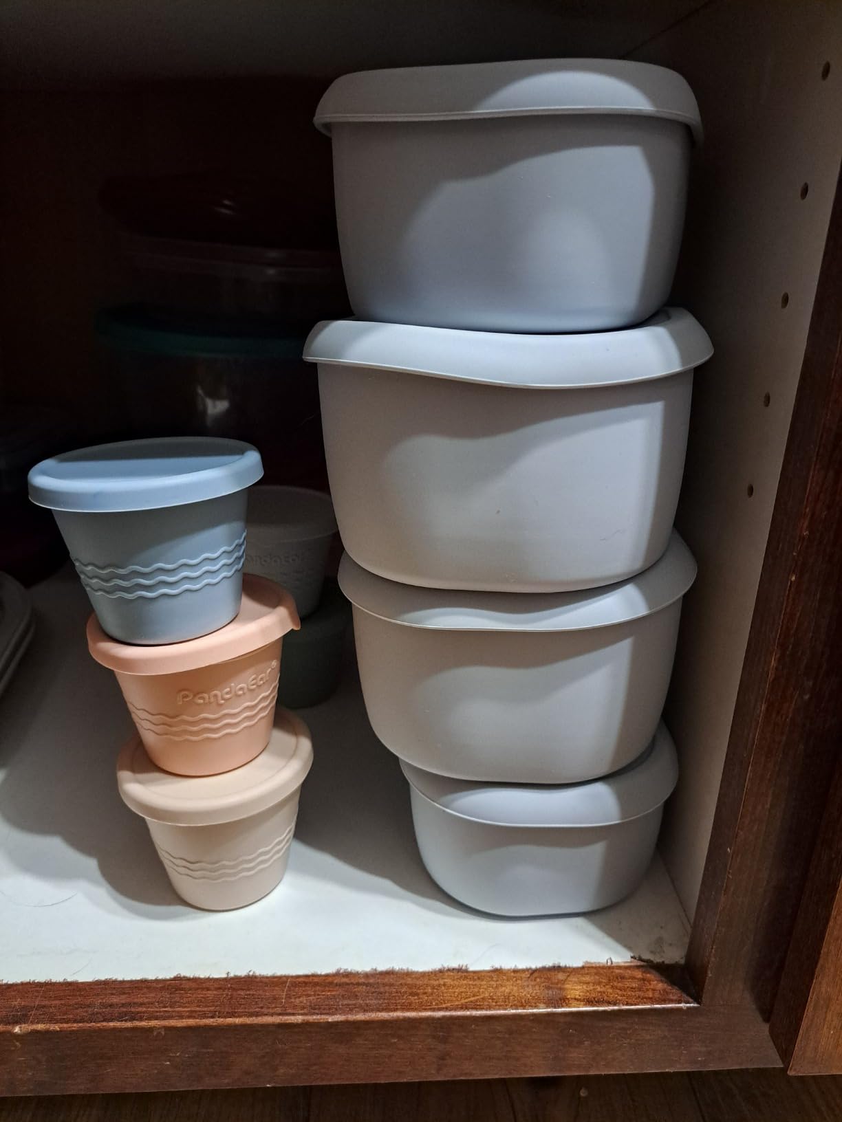 ISSEVE 12Pcs/Set Nesting Silicone Food Storage Containers with Lids, BPA Free Reusable Meal Prep Silicone Containers Airtight, Freezer Dishwasher Safe (33.8oz, 20oz, 10oz, 6.7oz, 1.3oz) (Blue) customer photo 1