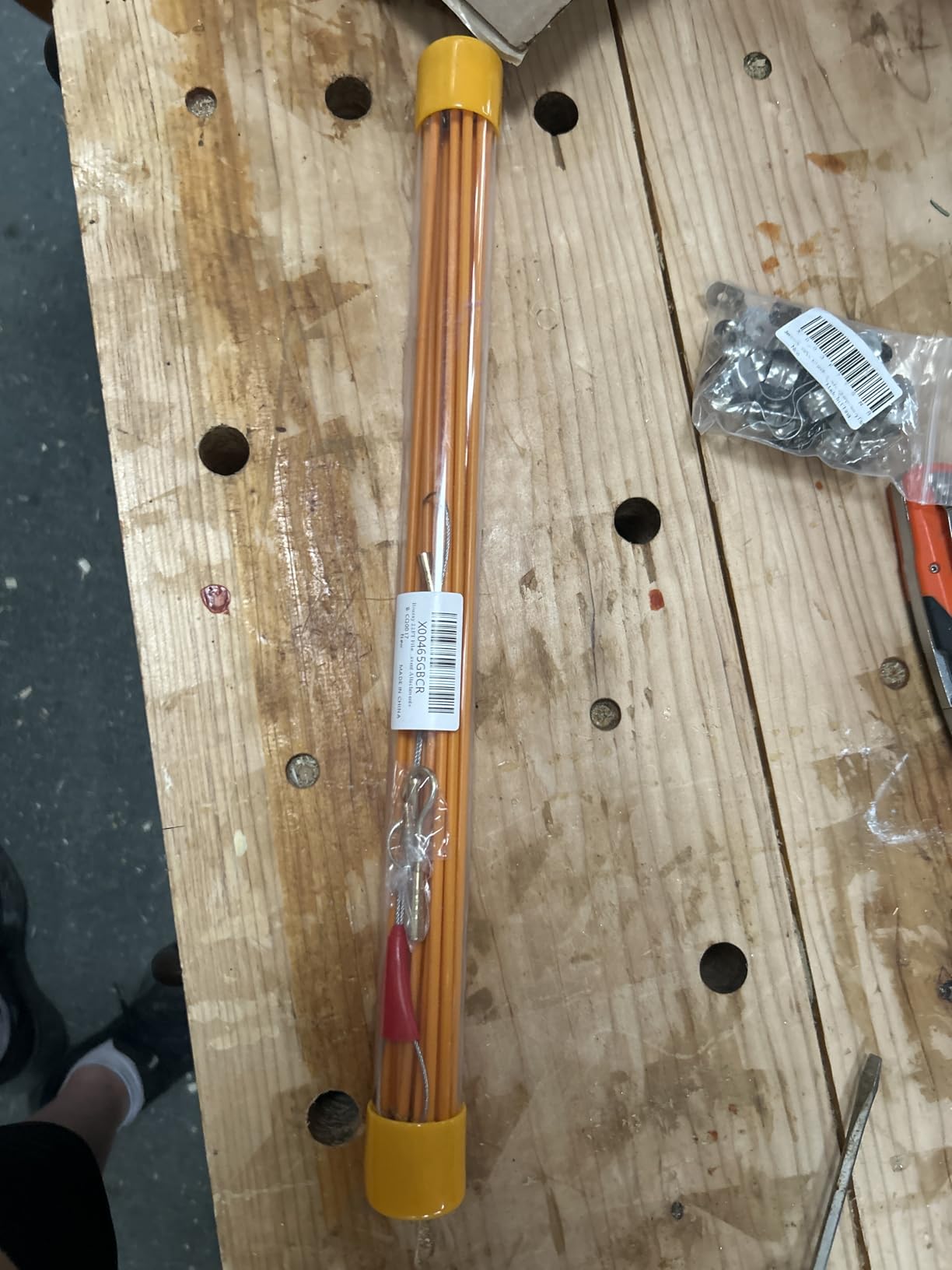 22FT Fiberglass Running Electrical Wire Cable Pulling Fish Tape kit in a Carrying Case Through Wall Cable Snake Rods Electrical Tools Kit with Different Attachments customer photo 2