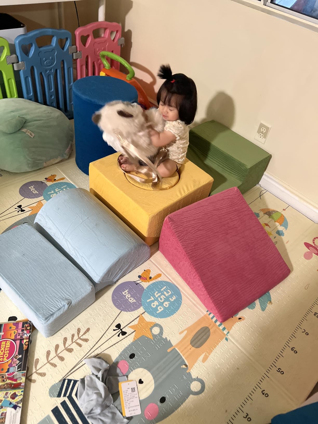Edbuosy Toddler Climbing Toys Indoor, 7-Piece Colourful Foam Climbing Blocks, Soft Play Climbing for Toddlers, Modular Crawling & Sliding Play Set for Toddlers 1-3 Years Old customer photo 2