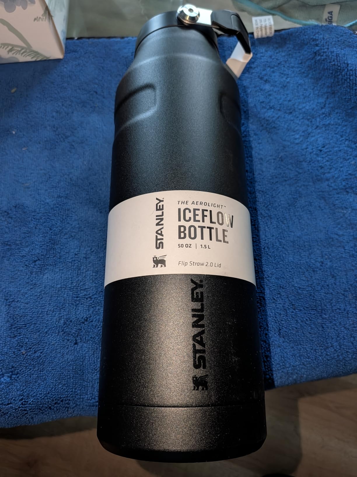 Stanley IceFlow Flip Straw 2.0 Water Bottle 24 OZ | Built-In Straw with Larger Opening | Lightweight & Leak-Resistant | Insulated Stainless Steel | BPA-Free | Black 2.0 customer photo 2