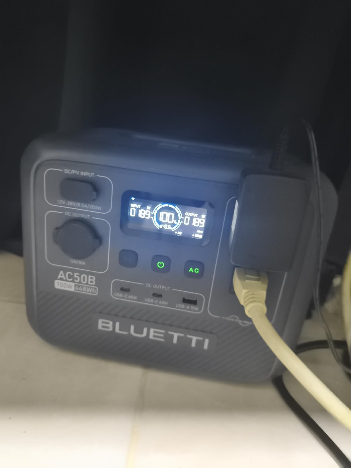 Bluetti AC50B Portable Power Station, 448Wh Solar Generator LiFePO4 Battery Backup w/ 2 700W AC Outlets (Power Lifting 1000W), 0-80% in 45 Min, for Camping, Road Trip, Outage customer photo 2