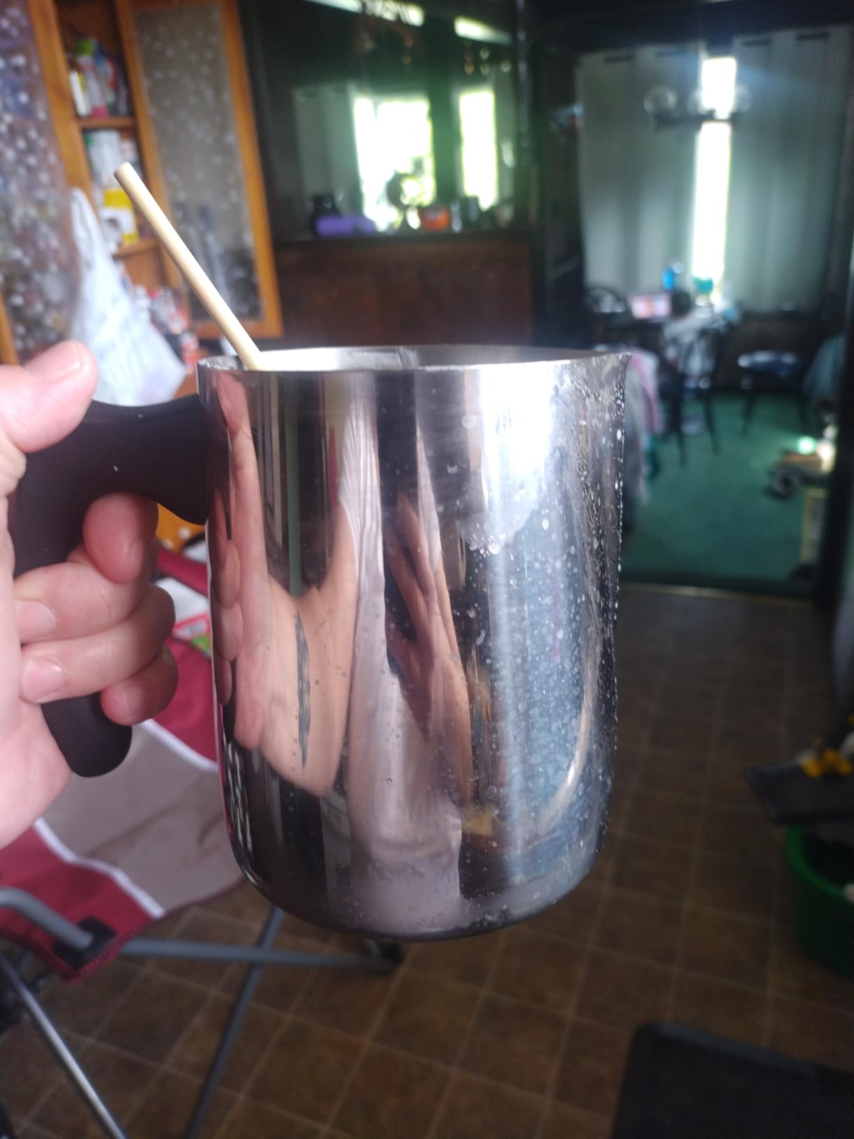 CasaCulina Candle Making Pouring Pot, 32oz Stainless Steel Wax Melting Pot with Heat-Resistant Handle, Double Boiler Candle Making Pitcher with Dripless Pouring Spout Design customer photo 1