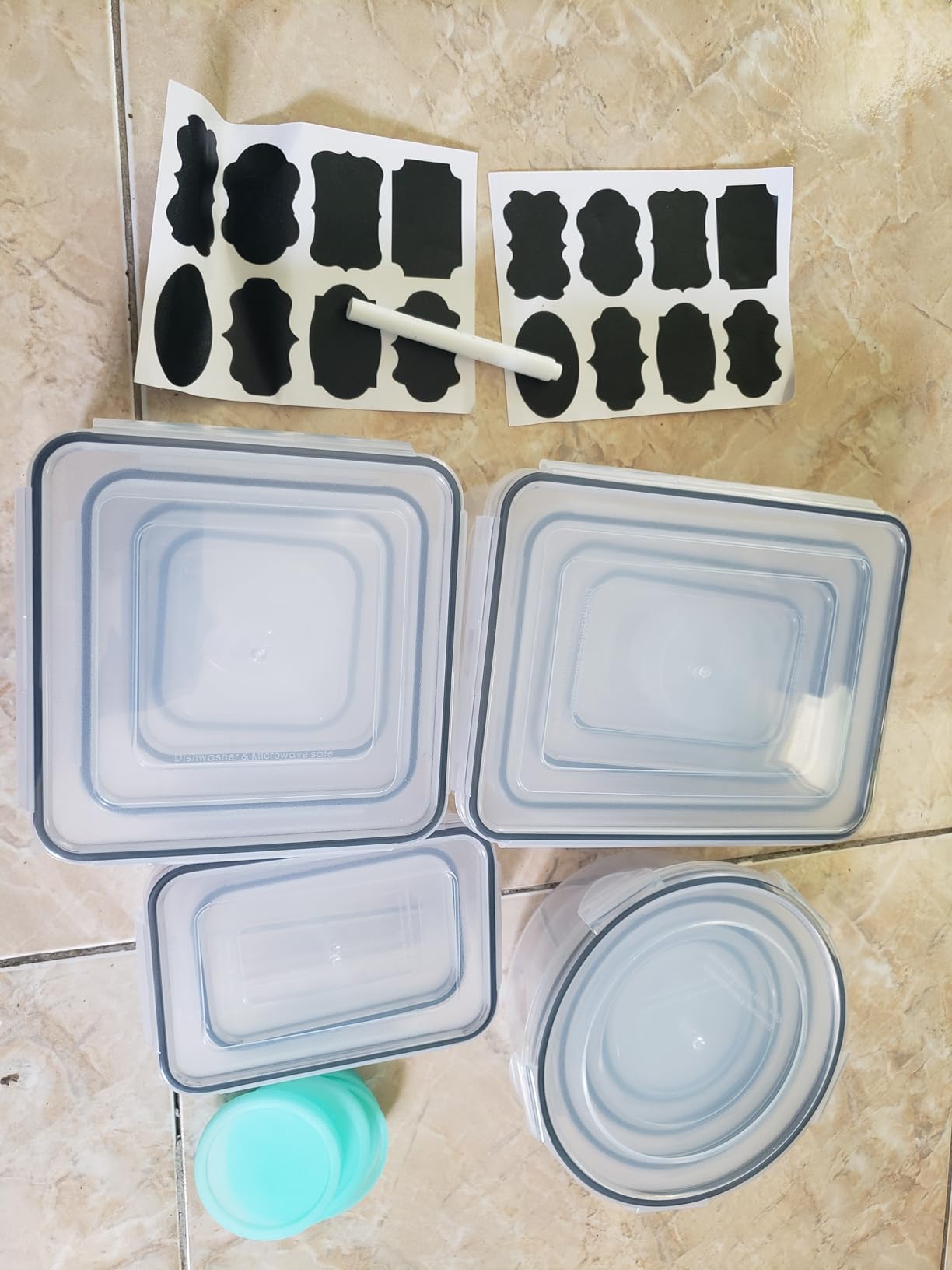 40 Piece Food Storage Containers with Lids (20 Containers & 20 Lids), BPA-Free Plastic Food Containers for Kitchen Storage and Organization, Leak Proof Meal Prep Container, Includes Labels & Pen customer photo 2