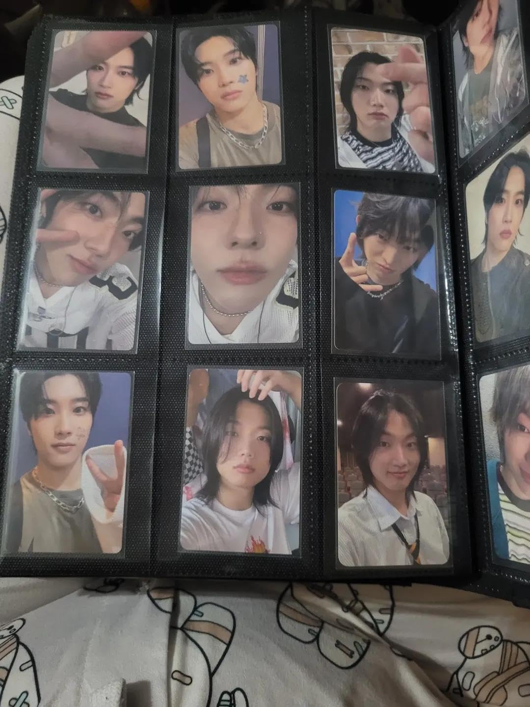 Premium 9 Pocket Card Binder for 540 Cards, Fabmaker PU Cover Trading Card Binder, Sturdy Card Collection Album, Sleek Card Holder Folders for Game Cards & Sports Cards, Black customer photo 1