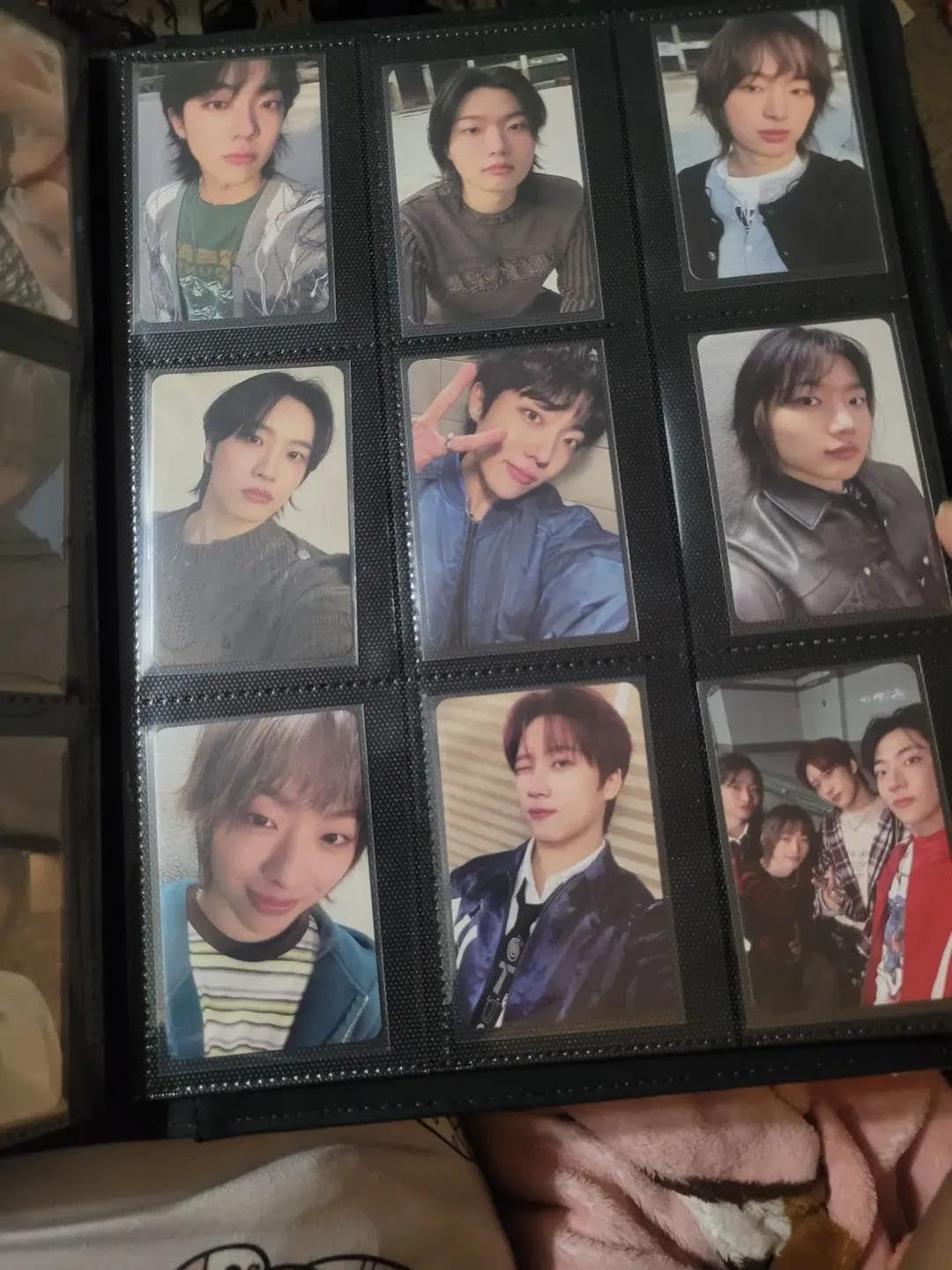Premium 9 Pocket Card Binder for 540 Cards, Fabmaker PU Cover Trading Card Binder, Sturdy Card Collection Album, Sleek Card Holder Folders for Game Cards & Sports Cards, Black customer photo 2