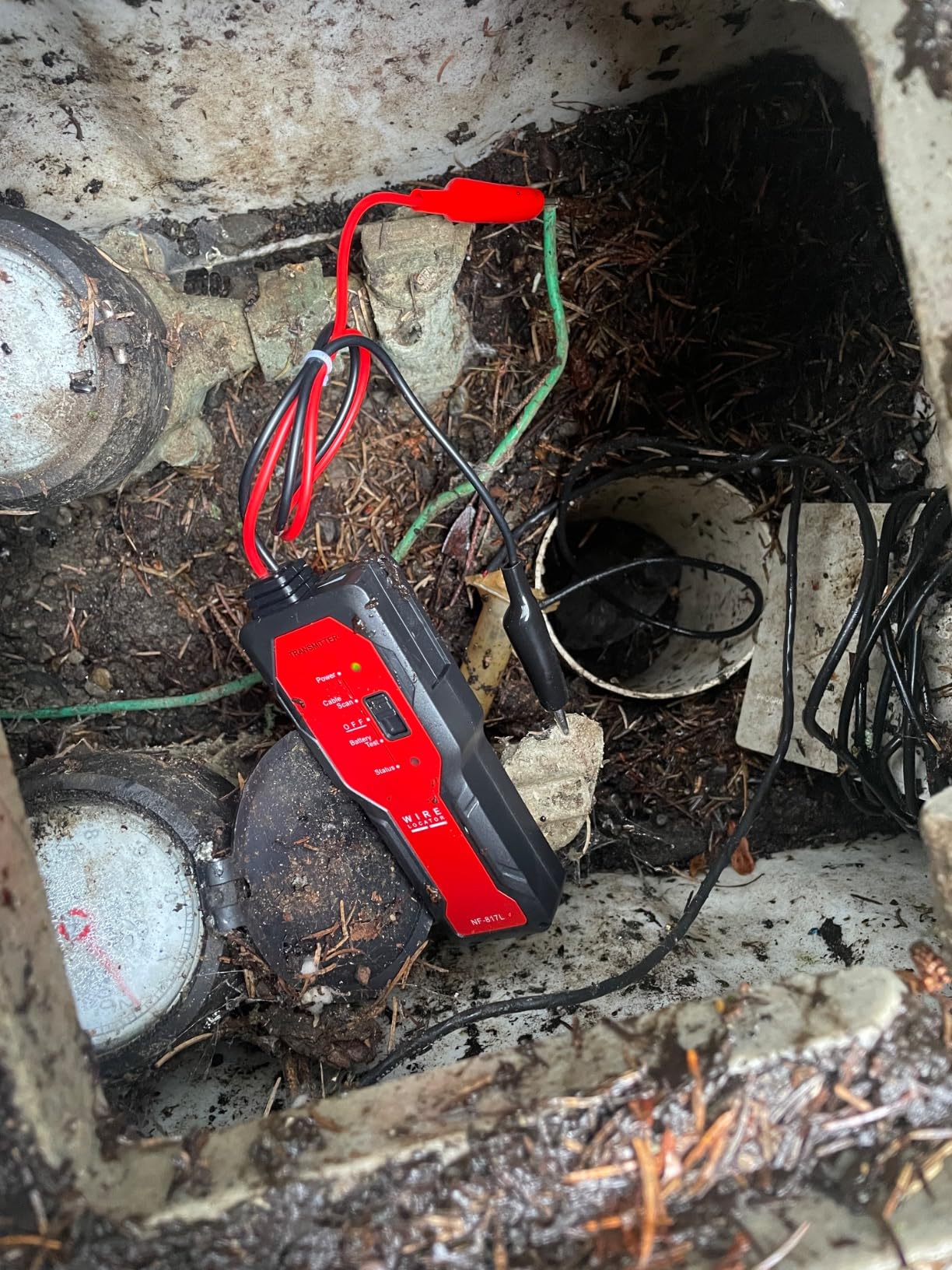 Underground Wire Locator - Rechargeable Cable & Pet Fence Break Detector, 2.6ft Depth, Earphone Support, Model NF-817L customer photo 2
