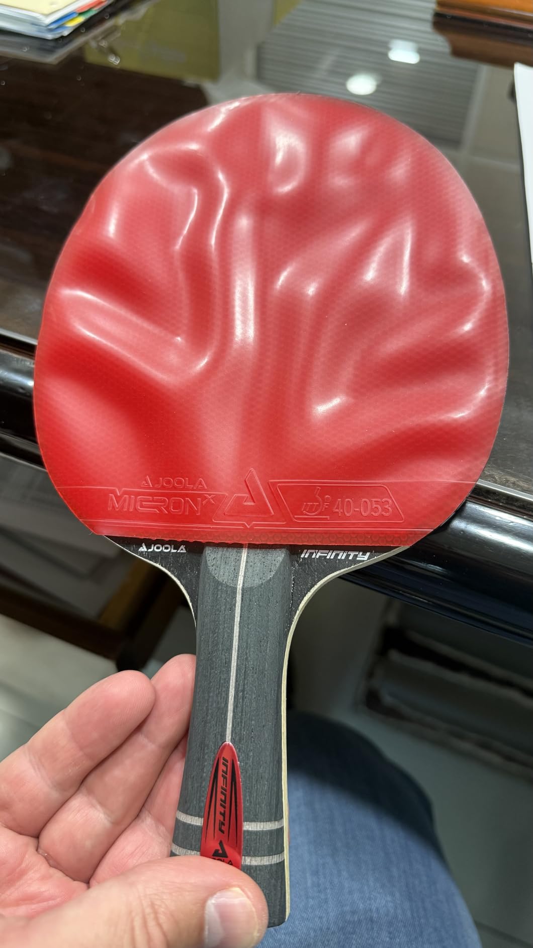 JOOLA Table Tennis Bat Infinity ITTF Approved Professional Carbon Table Tennis Bat for Advanced Players - with High-Tech Fibre, 7-Layer Bat Blade customer photo 2