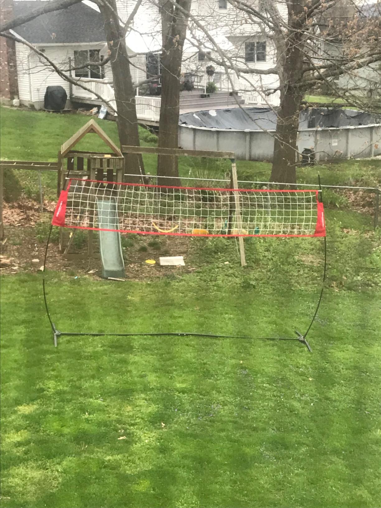 PowerNet Portable Volleyball Net for Backyard Training, Indoor Outdoor Volleyball Practice Equipment, Great for Hitting Serving Drills Small Scrimmage or 1 On 1 Game customer photo 2