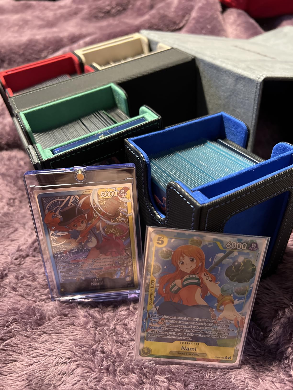 Kabinka Card Deck Box for MTG Commander, Holds 400+ Double-Sleeved Cards, 5 IN 1 Detachable Card Case with Dice Tray customer photo 1