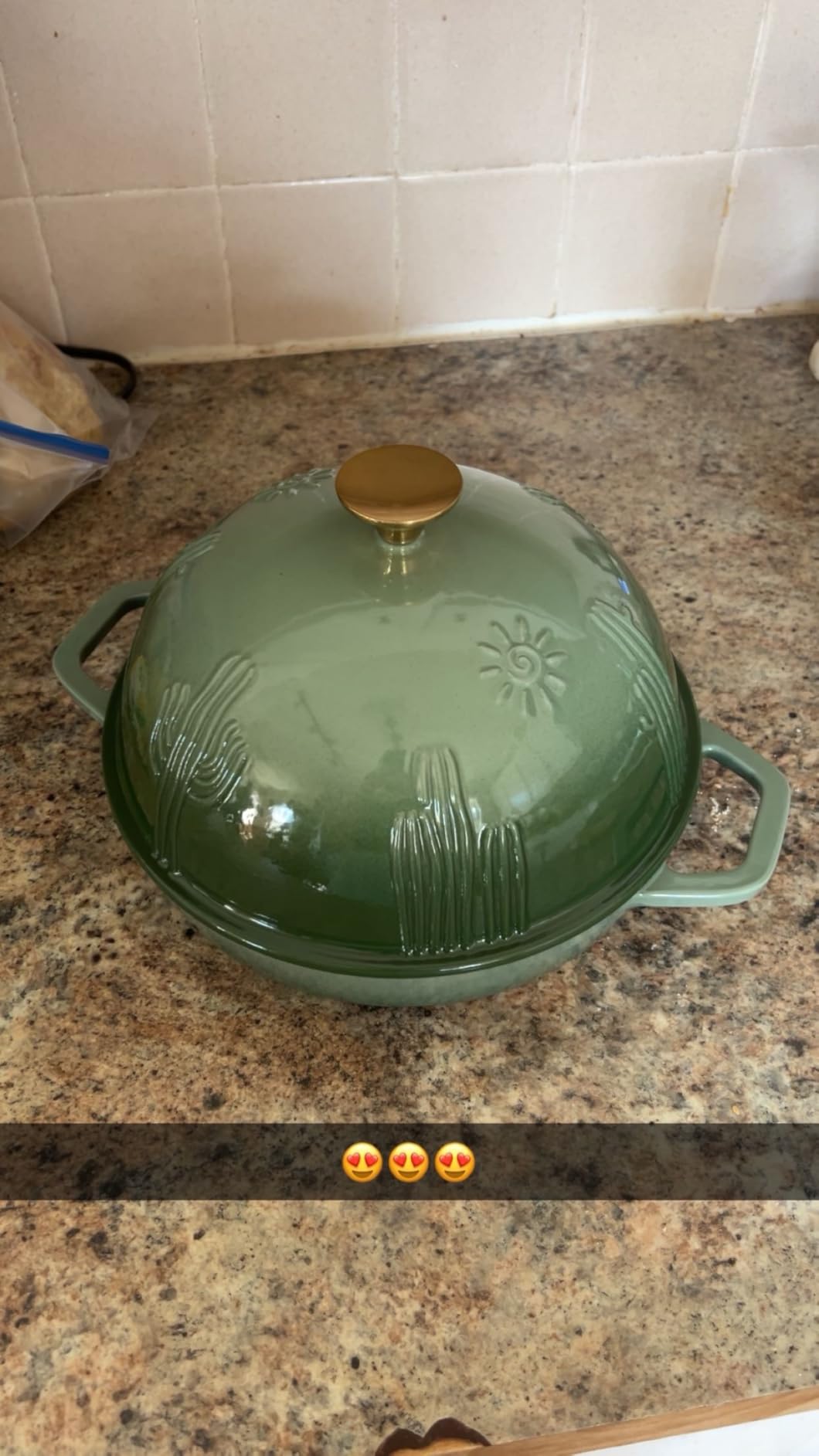 Flavehc Bread Oven Cast Iron Bread Dutch Oven with Cloche Lid for Bread Baking, Enameled Cast Iron Bread Oven with Dome Lid for Sourdough, 9.8 Inches customer photo 2