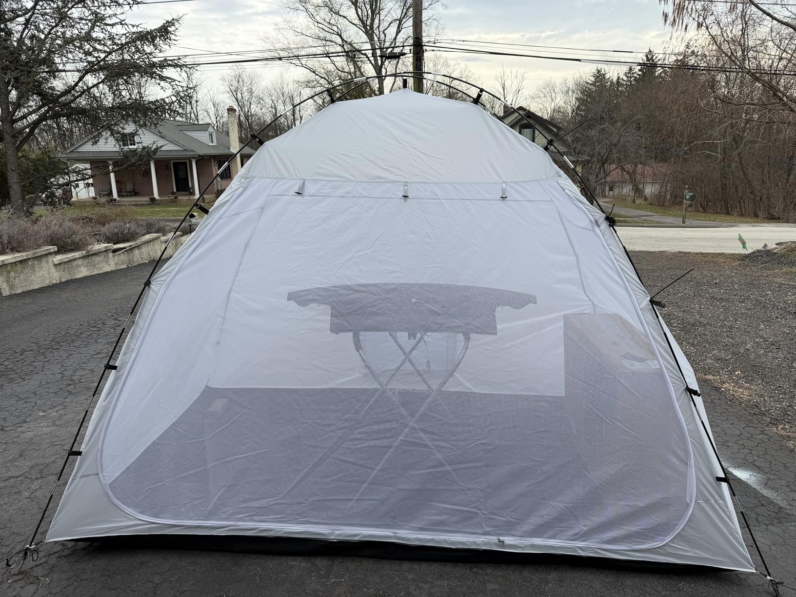 Portable Paint Booth Tent, Siebwin Extra Large 10(L) x6(W) x6.5(H) ft Spray Paint Tent with Built-in Floor & Mesh Screen & Windproof Hooks for Furniture DIY Hobby Tool Spray Paint Shelter, Gray customer photo 1
