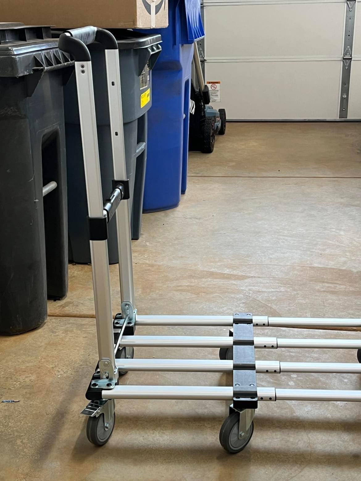KEDSUM 500LBS Heavy Duty Foldable Push Cart Dolly, Telescoping Platform & Handle with 6 Wheels, 100% Aluminum Lightweight Foldable Push Cart, Heavy Duty Folding Cart for Shopping, Moving, Office Use customer photo 2