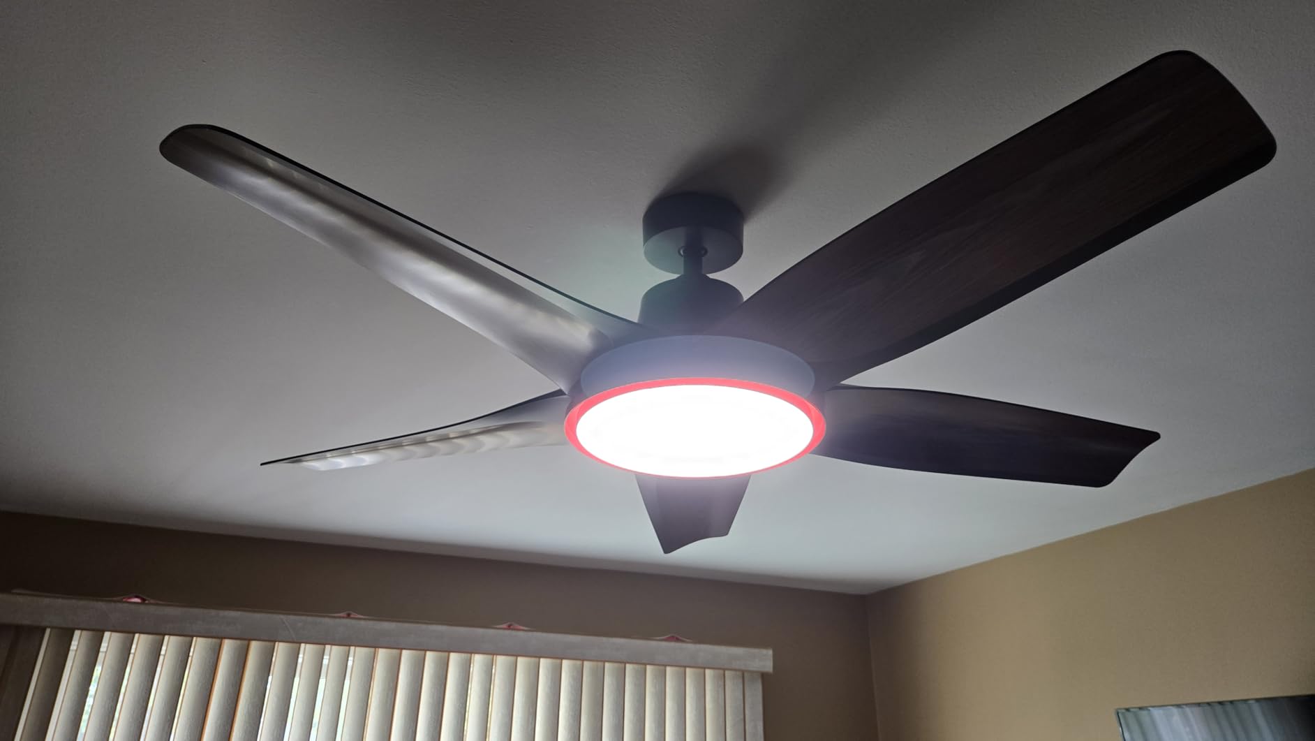 DREO Smart RGBIC Ceiling Fans with Lights, Low profile Ceiling Fan with Alexa/App, 52'' Dimmable Lighting & Color Tuning, 25dB Quiet for Living Room, Game Room, Easy Installation, Black, 2026 Upgraded customer photo 2