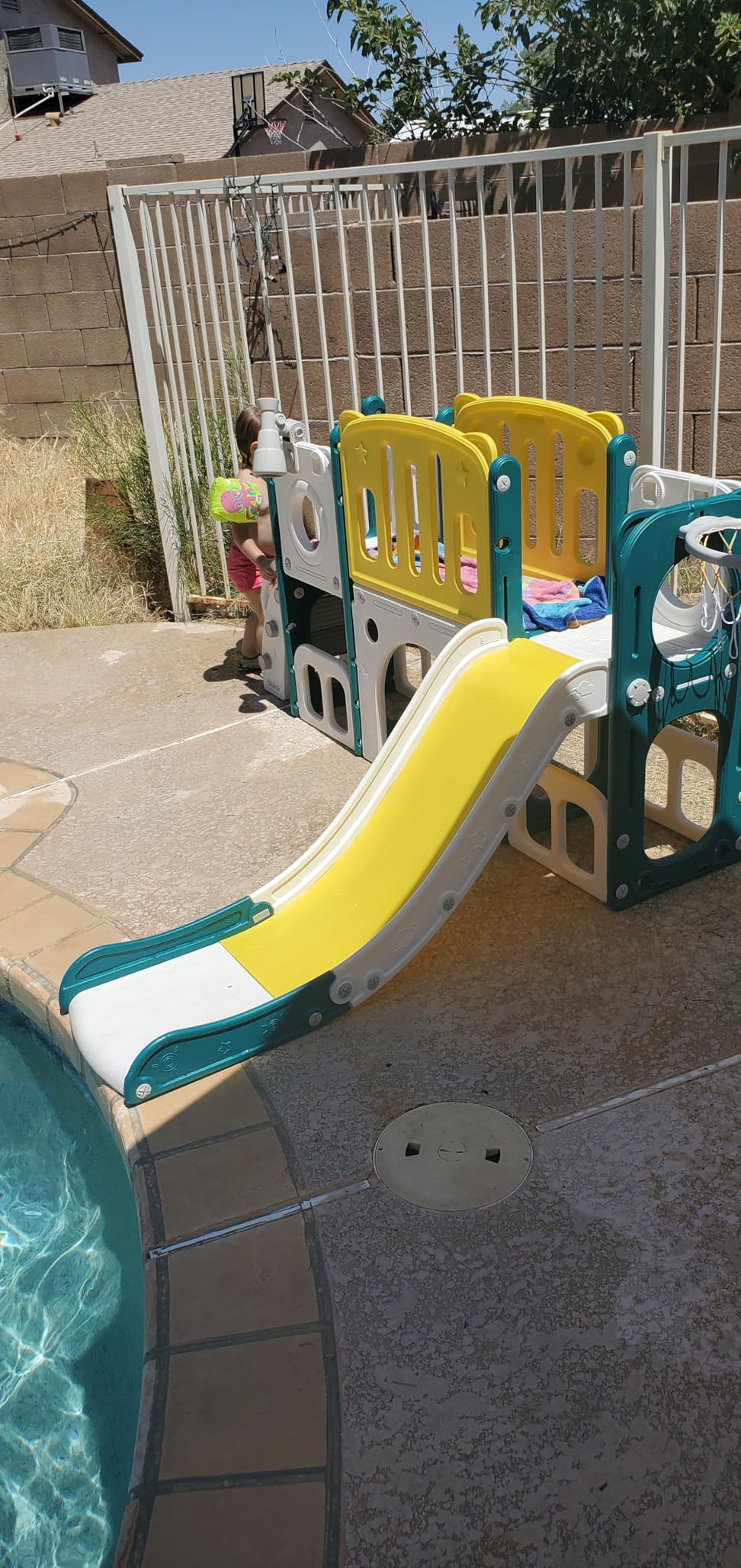 8 in 1 Toddler Slide Set, Kids Slide for Toddlers, Toddler Climber Slide PlaySet with Basketball Hoof, Outdoor Indoor Playground for Toddlers Upgraded customer photo 2