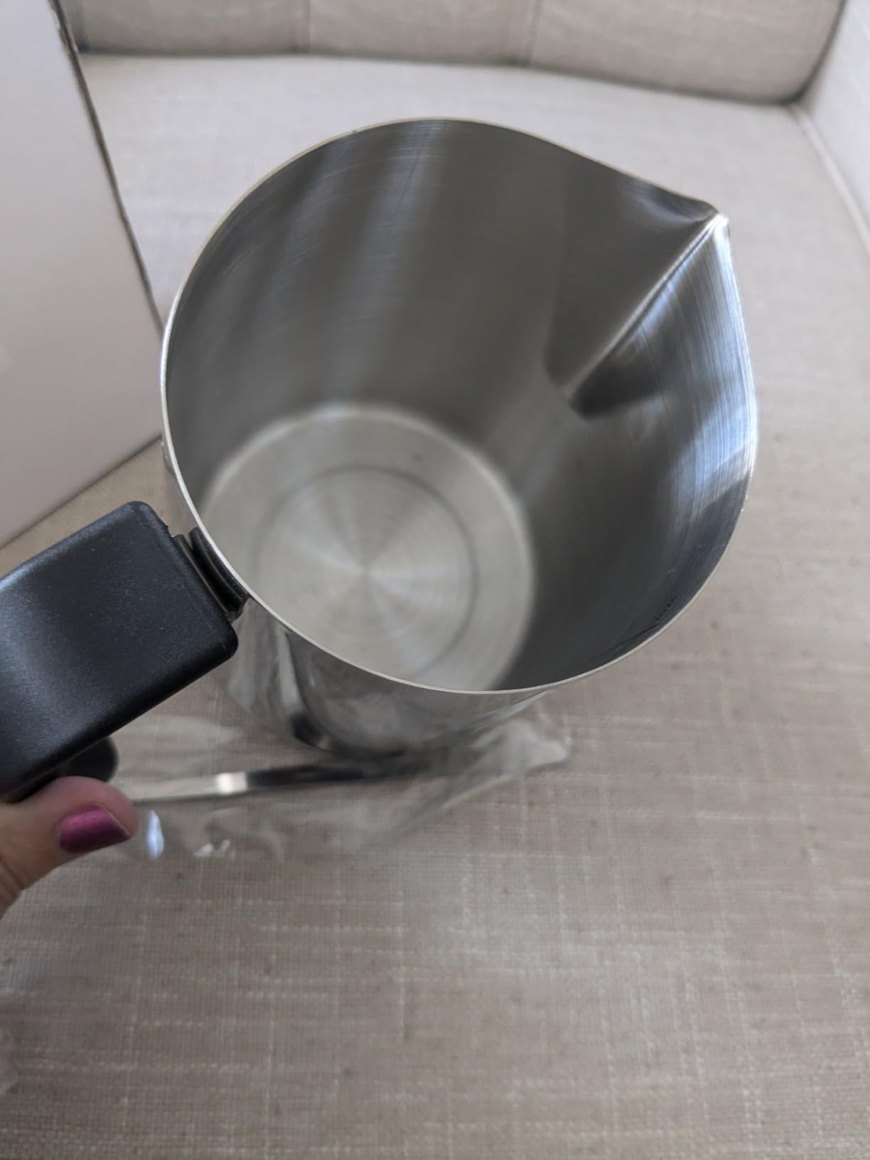 CasaCulina Candle Making Pouring Pot with Stirring Spoon, 32oz Stainless Steel Wax Melting Pot with Heat-Resistant Handle, Double Boiler Candle Making Pitcher with Dripless Pouring Spout Design customer photo 2