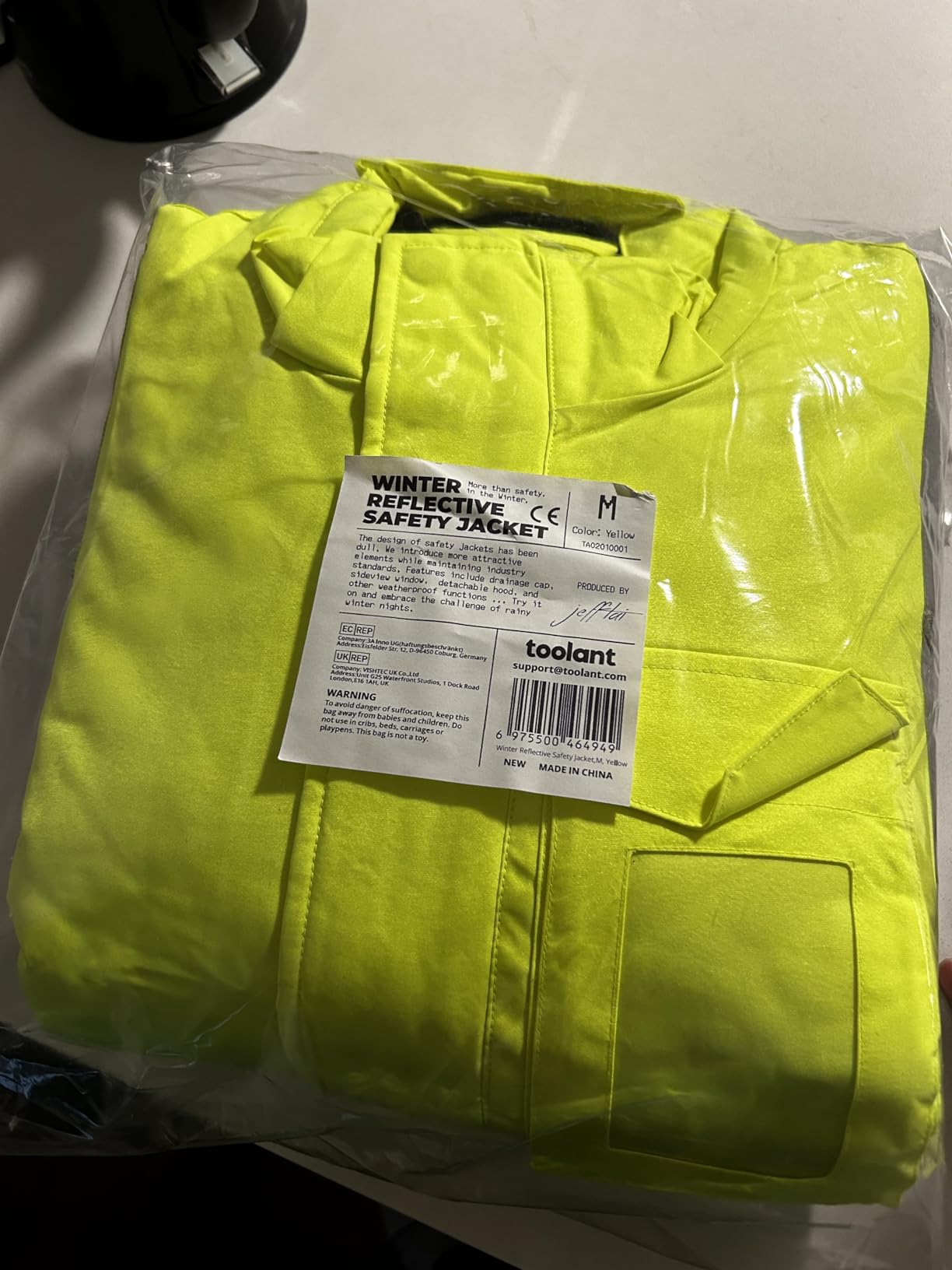 toolant 100% Waterproof Safety Jackets for Men, Hi Vis Reflective Work Jackets, Construction Rain Coats for Cold Weather customer photo 2