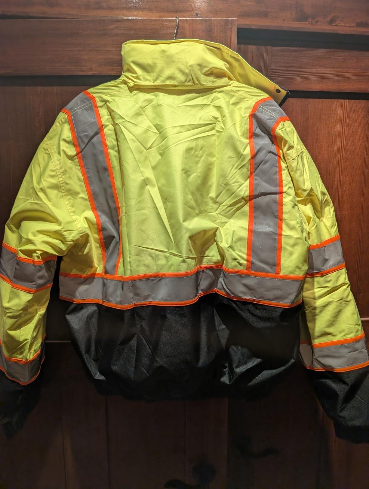TICONN Waterproof Safety Bomber Jacket, Winter Rain Jacket Hi Vis Reflective, ANSI Class 3 Work Rain Coat customer photo 2