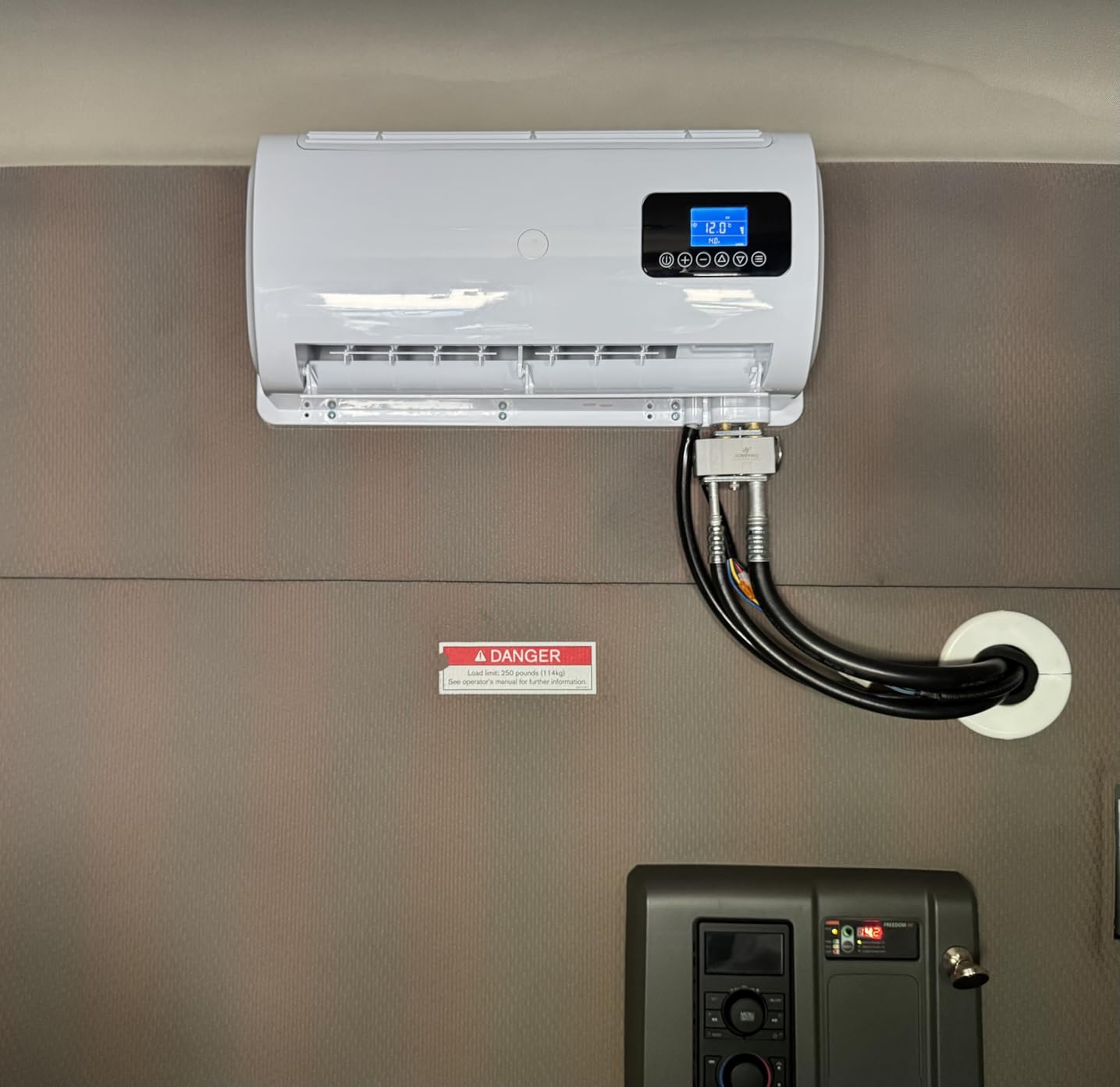 12V Air Conditioner 9000BTU, Mini Split 12 Volt Air Conditioner, Semi Truck APU 12 Volt DC AC, Cooling Low Noise for Semi Trucks, Big Rig Sleeper, Pickup, Trucks, Car, RV, Vans, Buses customer photo 2
