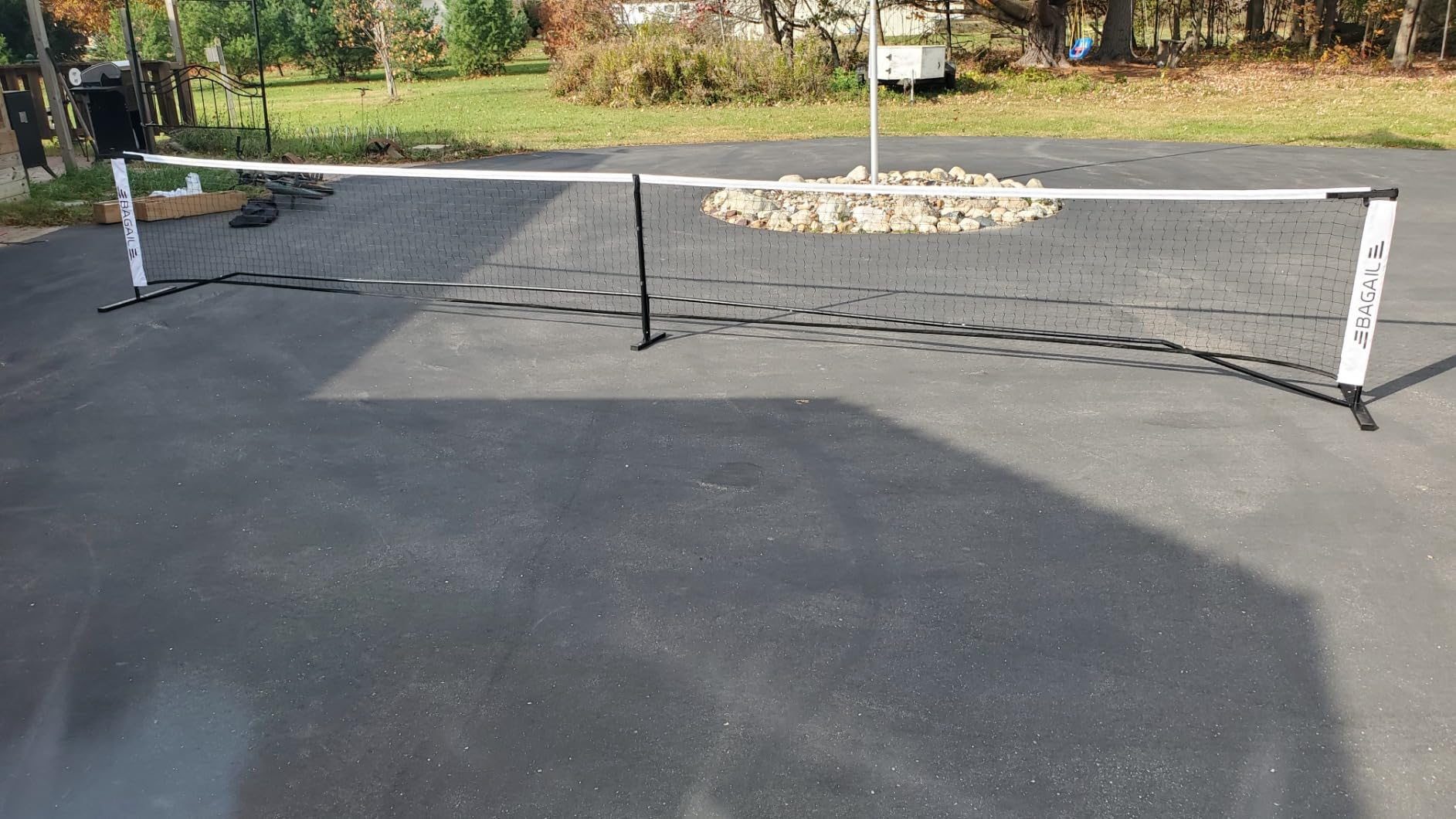 BAGAIL Portable Pickleball Net Set, 22 FT Regulation Size Pickle Ball Net with Ball Collector, 4 Balls and Carry Bag, Easy Setup for Outdoor Indoor Driveway customer photo 2