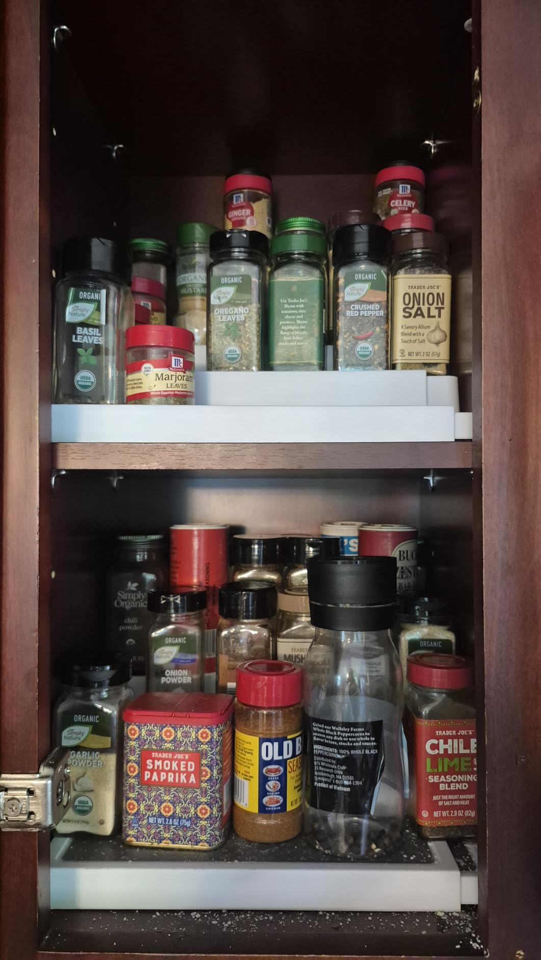 Oizeir Clear Spice Rack (2-Pack) - 3-Tier Acrylic Organizer for Cabinet - Deep Spice Shelf customer photo 1