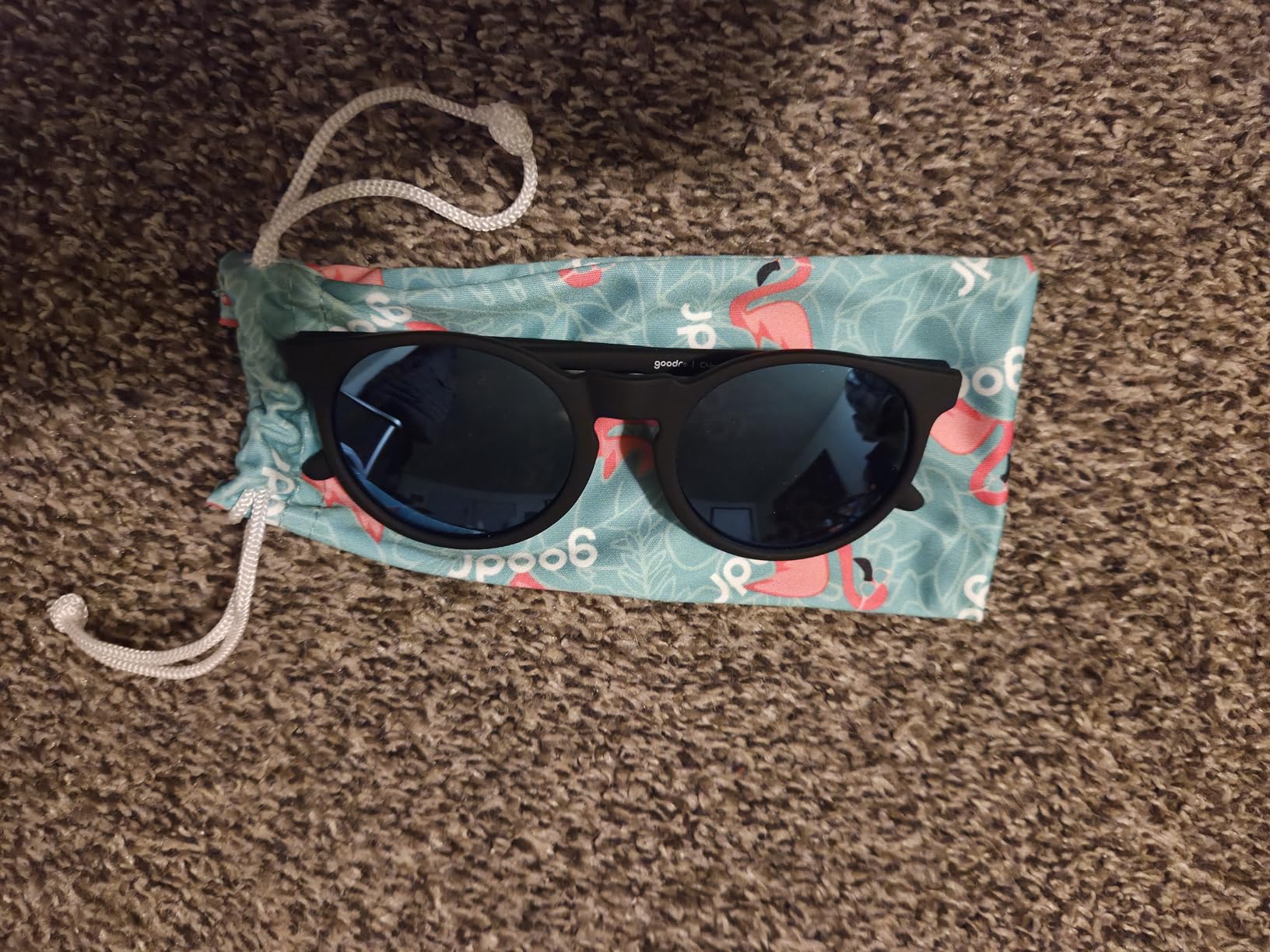 Polarized Round Sunglasses, Small Sized (Circle G), UV400 Protection, No Slip, No Bounce customer photo 2