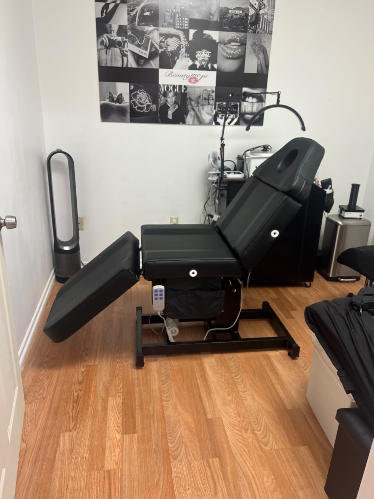 Fully Electric Tattoo Bed Esthetician Spa Chair with 3 Motor, Remote Control Height and Angle Facial Bed, 4 Section Professional Beauty Chair Massage Table, Stool Included customer photo 1