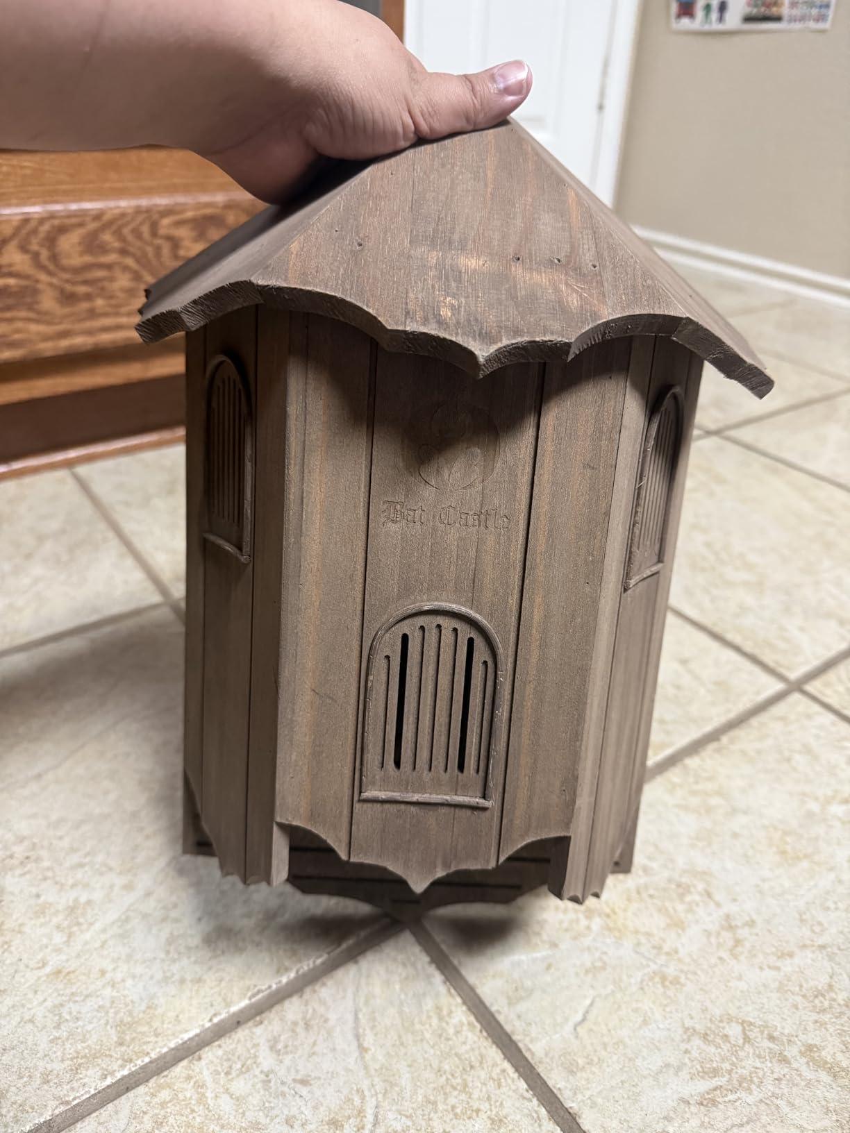 VIREESR Extra Large Wooden Castle Bat Houses for Outside - Four Chamber Box Perfectly Designed to Attract Bats - Durable and Easy to Hang (XL Black) customer photo 2