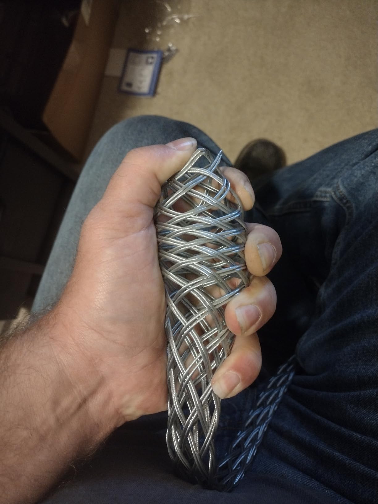 Wire & Cable Mesh Pulling Grip, Double Head Cable Pulls, Suitable for Light & Heavy Cables (D:25-37mm 0.98
