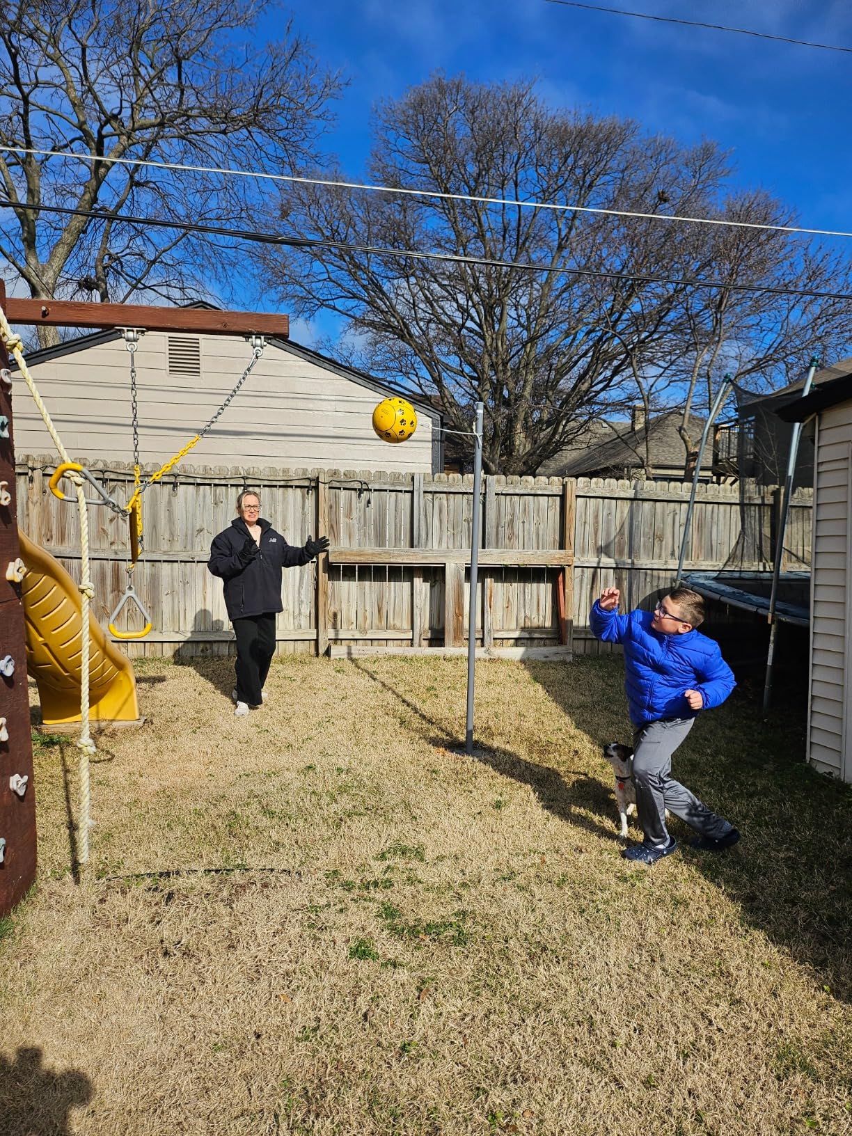 STERLING Sports Heavy Duty Tetherball Set with Pole, Ball & Rope | PawPlay Outdoor Backyard Game for Kids, Family & Dogs | 8'10