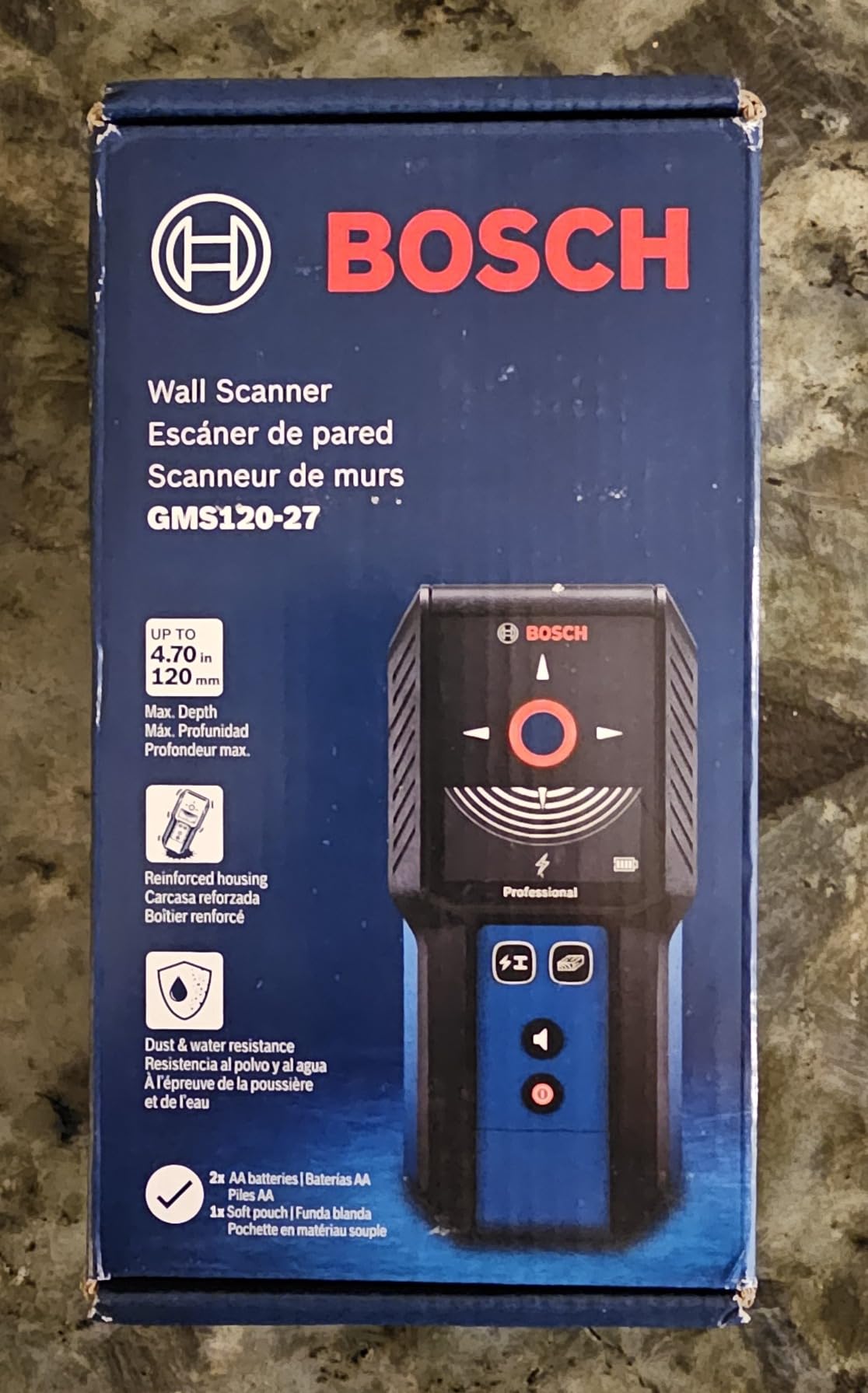 BOSCH GMS120-27 Professional Wall Scanner, Multi-Function Stud Finder, and Live Wire Detector for Electricians, Plumbers & Contractors customer photo 1