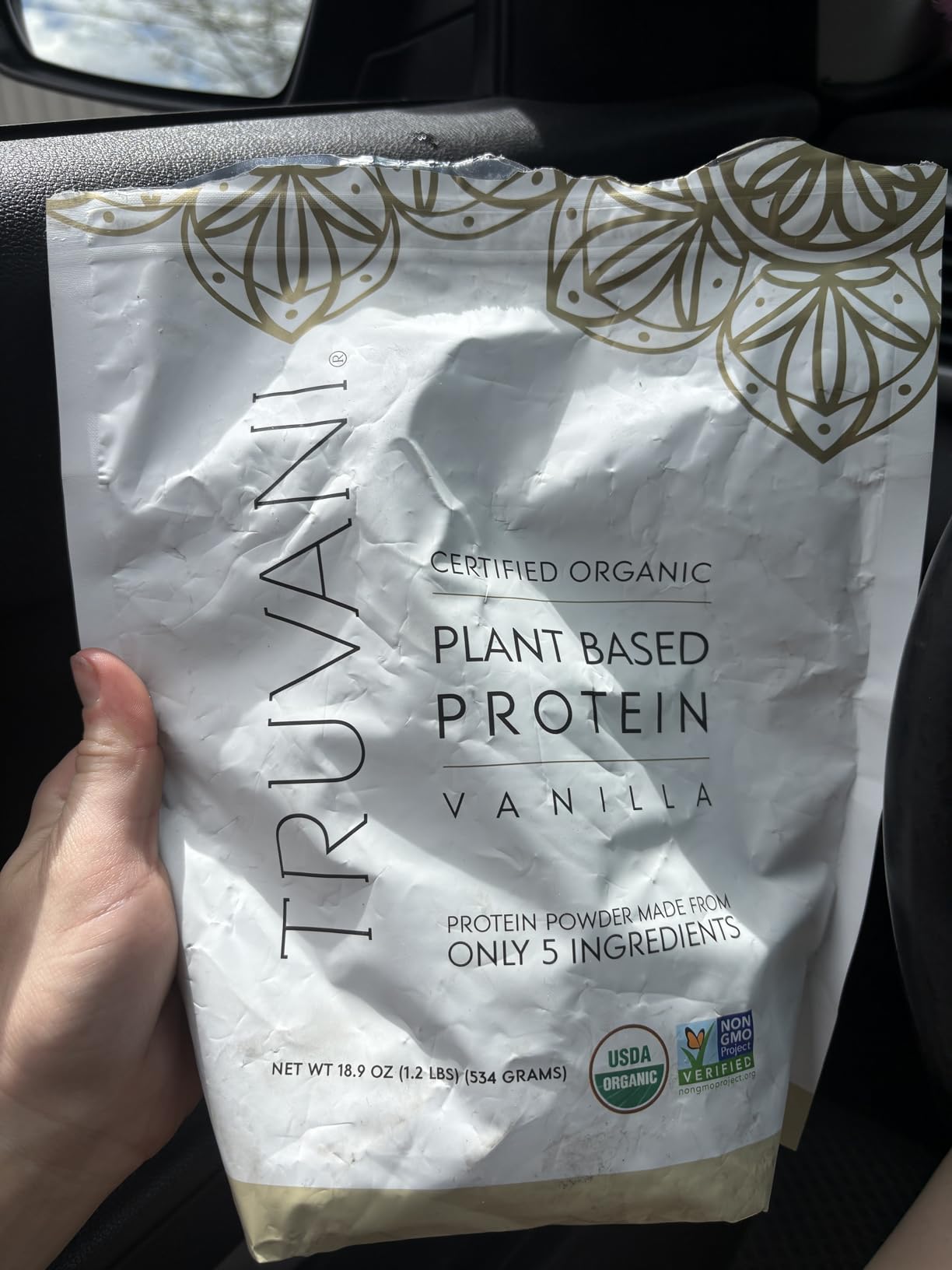 Truvani Organic Plant Based Protein Powder, Vanilla, 20g Pea Protein, 18 Servings, Vegan & Keto customer photo 1
