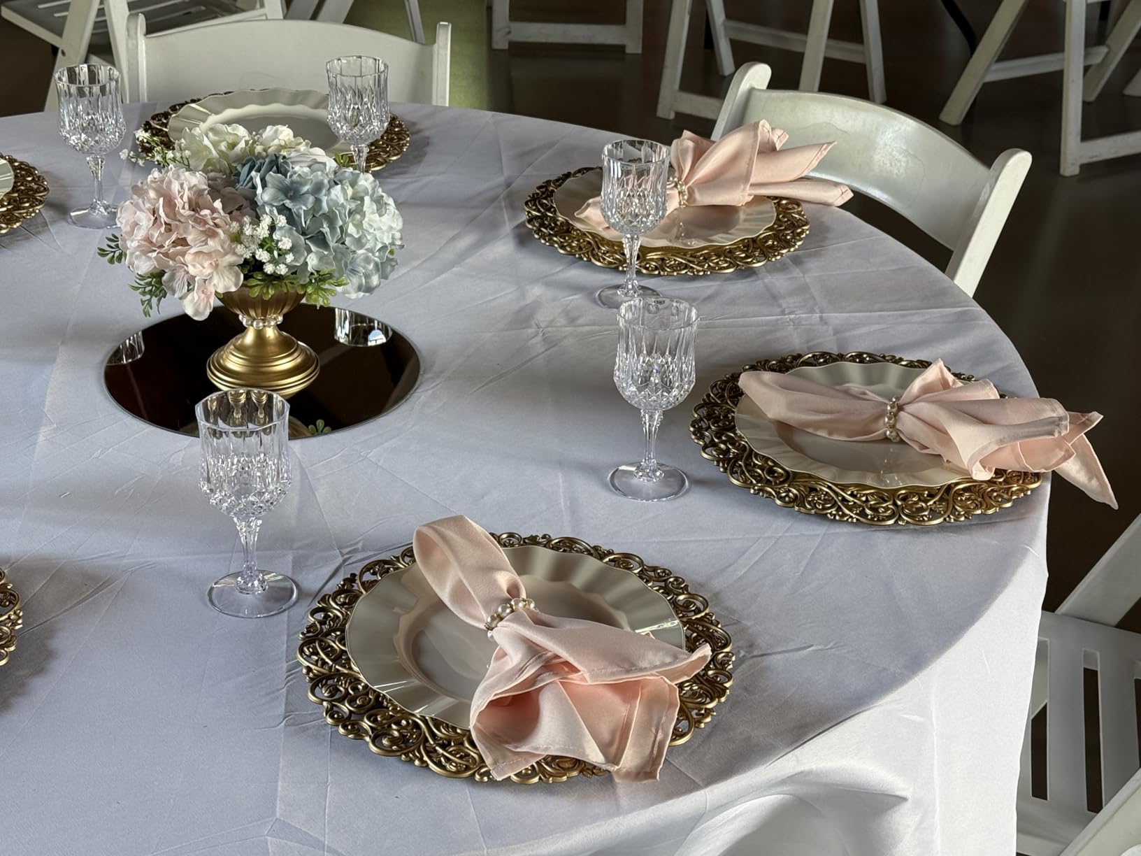 Foraineam Gold Charger Plates Set of 12, 13
