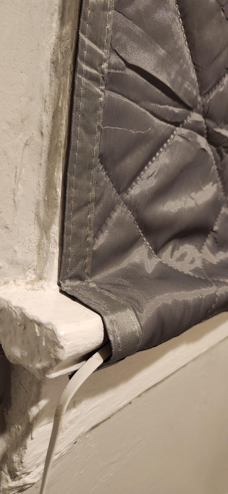 3 Layer 63 x 39 Inches Winter Insulated Window Cover-Oxford Thermal Insulated Window Blanket with Fastener-Gray Window Insulation Kit for Winter Keeping Warm customer photo 1