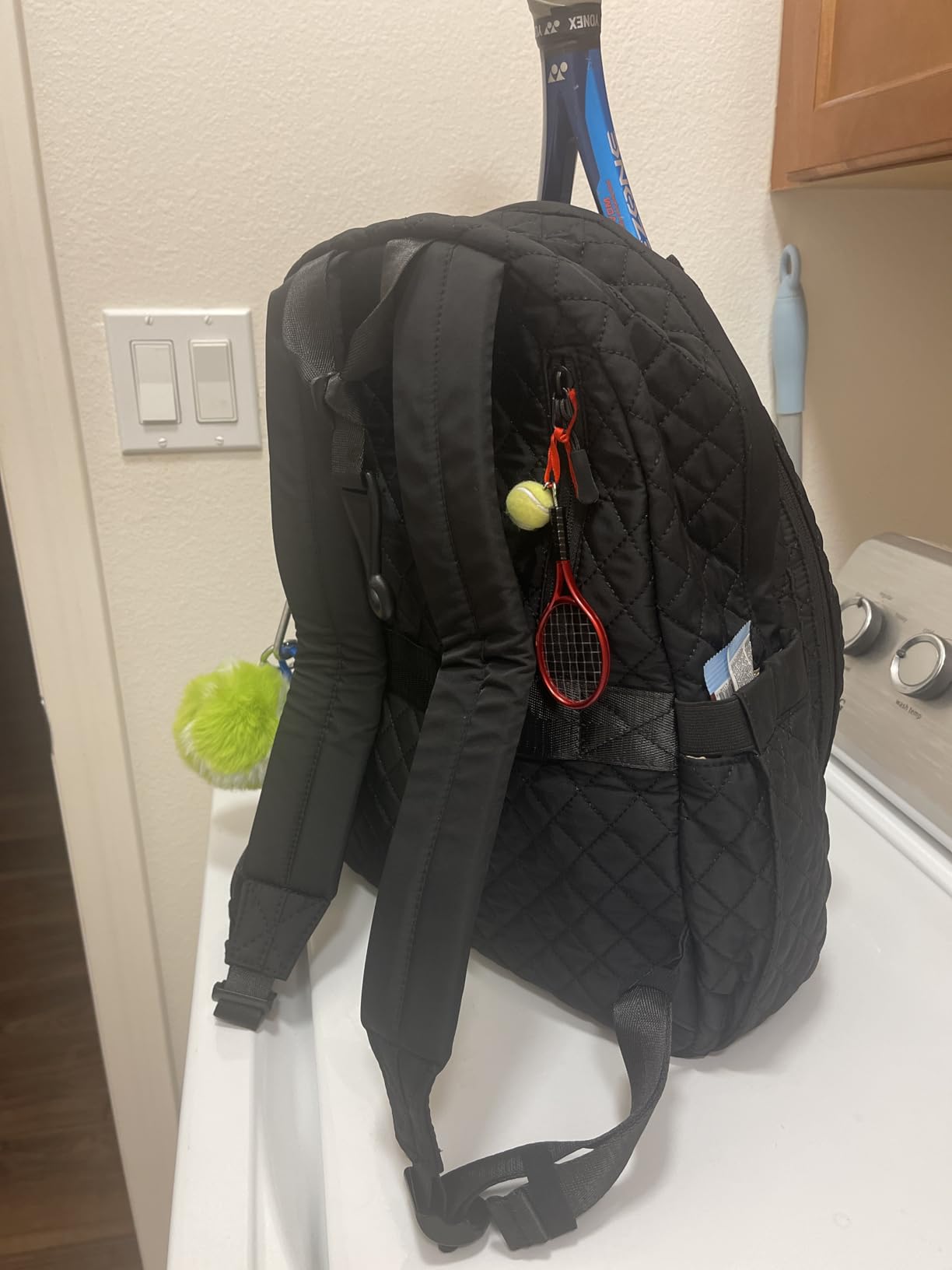 Sucipi Tennis Bags for Women, Quilted Tennis Racket Bag Backpack for Tennis Racquet, Pickleball Paddles, Badminton customer photo 1