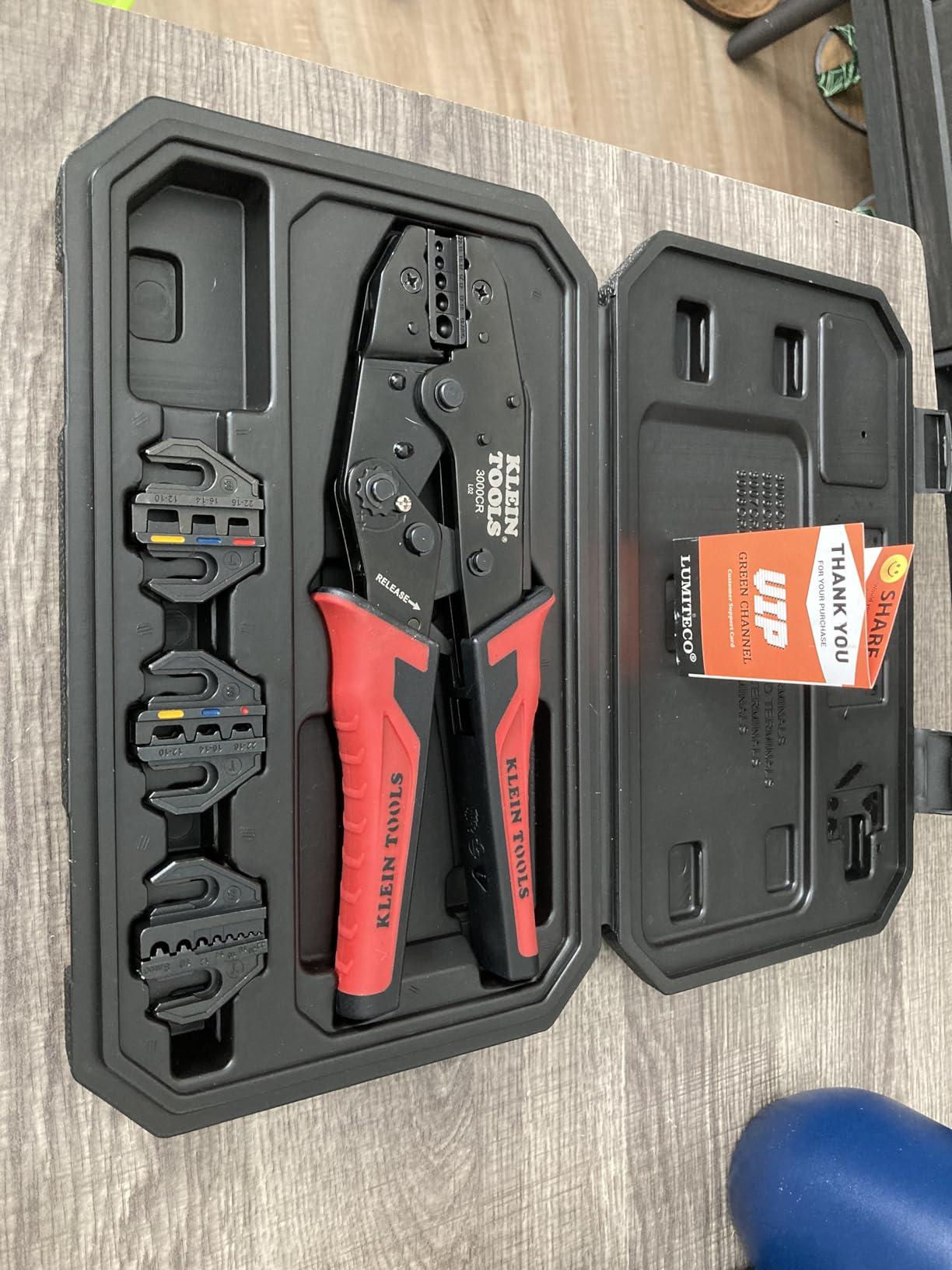 Klein Tools 3000CRKIT Ratchet Crimping Tool Set, (4) Interchangeable Dies for Heat Shrink, Non-Insulated, Insulated and Ferrule Terminal Connectors customer photo 1