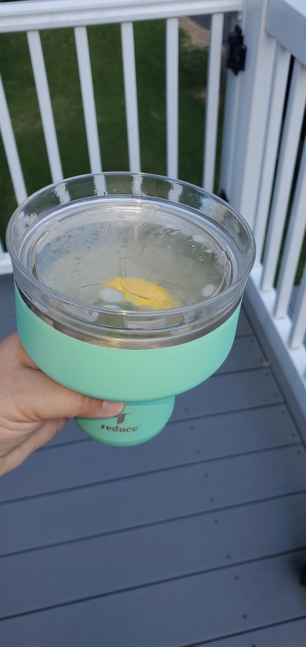 REDUCE Saltini 16 oz Cocktail Tumbler - Insulated Margarita Tumbler with Lid - Keeps Drinks Cold for 10 Hours - 360 Sippable Martini Glass Alternative - Shatterproof, Perfect for Parties - Daiquiri customer photo 1