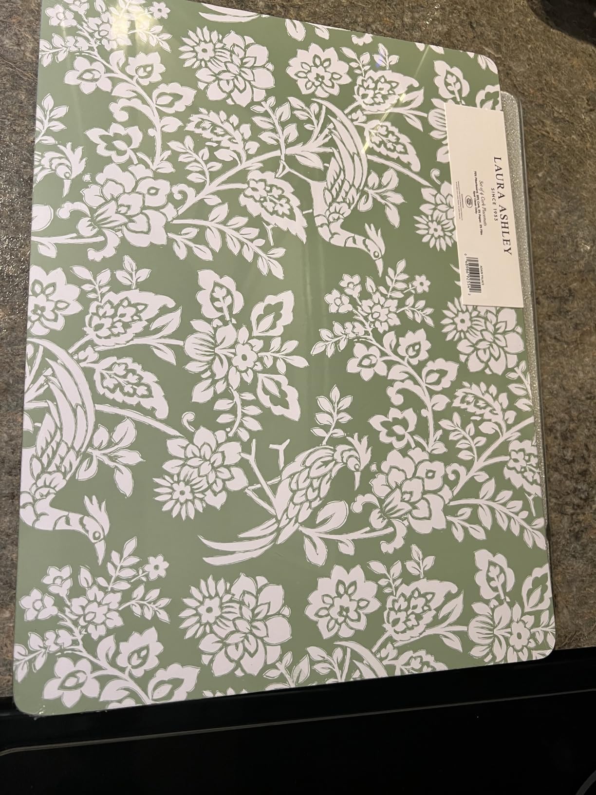 Laura Ashley Cork Placemats 16 x 12-inch for Kitchen and Dining Tables, Heat Resistant, Durable, Easy Clean, Set of 4, Summer Palace customer photo 1