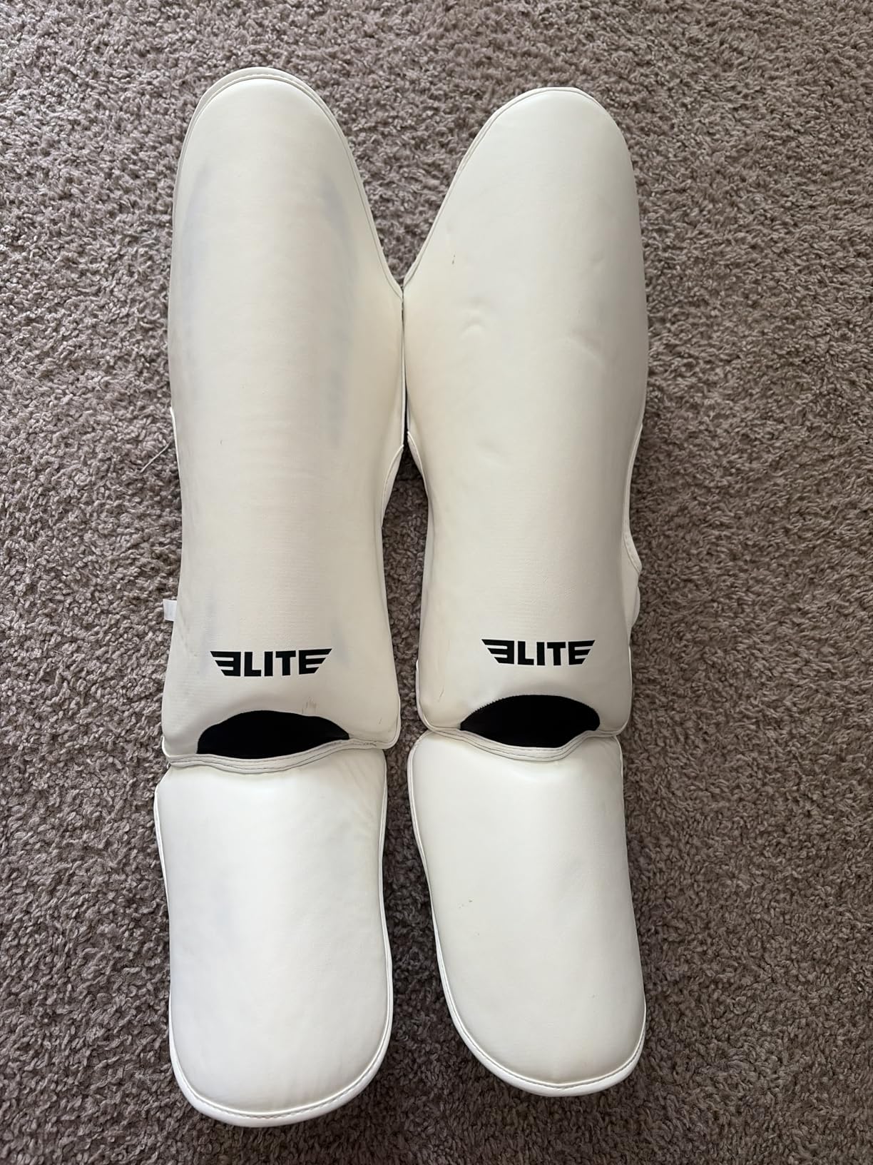 Elite Sports Muay Thai Shin Guards Kickboxing MMA Muay Thai Leg Instep Protective Pads, Martial Art Kicking Sparring Training Gear for BJJ Karate Boxing Taekwondo customer photo 1