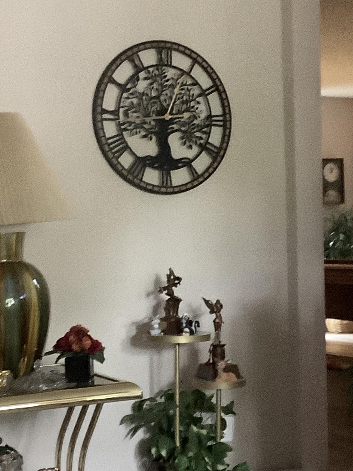 Micasso Farmhouse Large Wall Clock: 24Inch Rustic Tree of Life Metal with Wood Frame - Vintage Battery Operated Wall Clocks for Living Room/Home Office/Bedroom - Home Decor for Fashion-Conscious customer photo 1