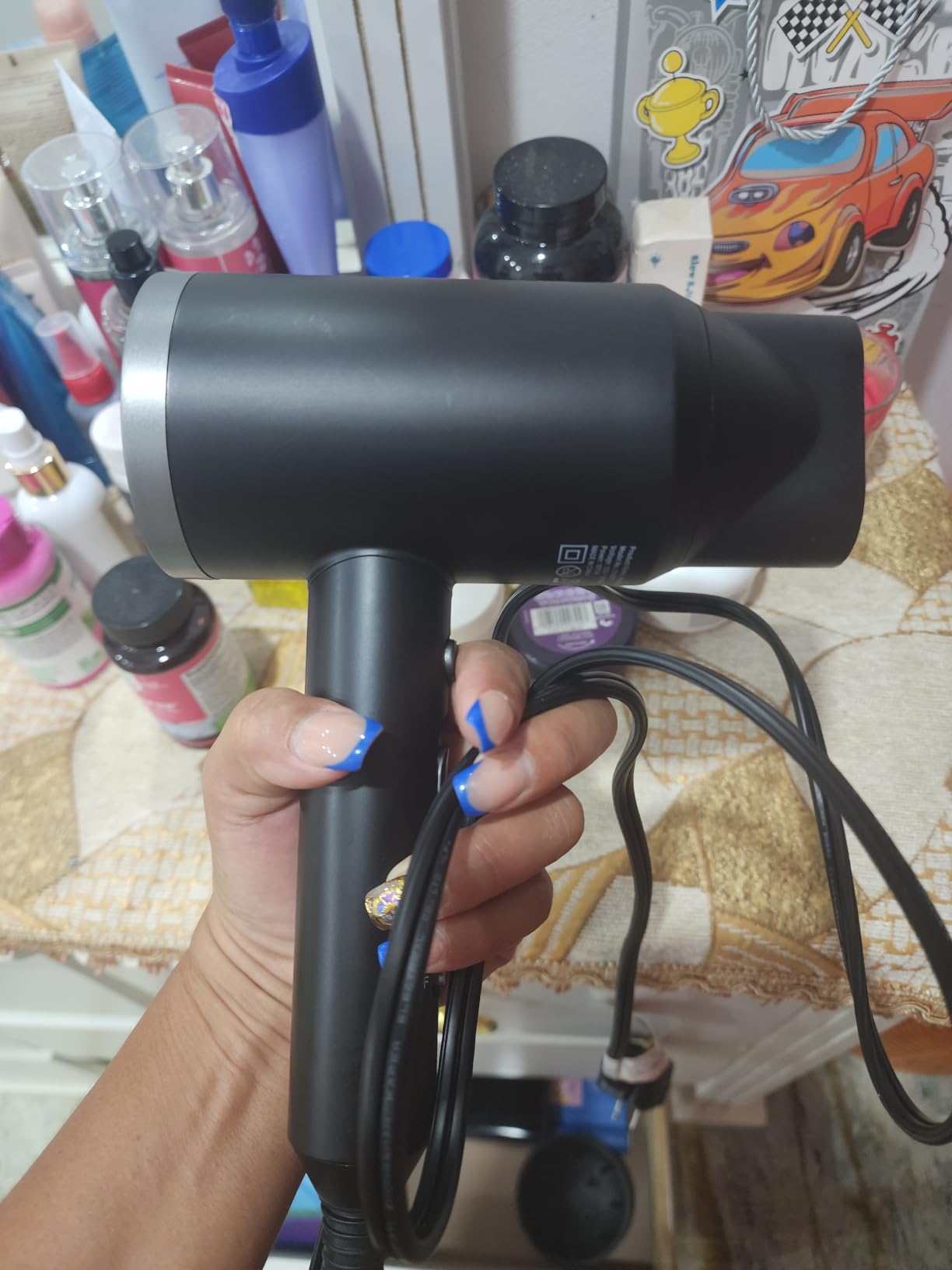 ANNE BETTY Ionic Hair Dryer with Diffuser, Powerful 1800W Blow Dryer for Women & Men, Fast-Drying Hair Dryer with Nozzle for Home, Salon, Travel customer photo 2