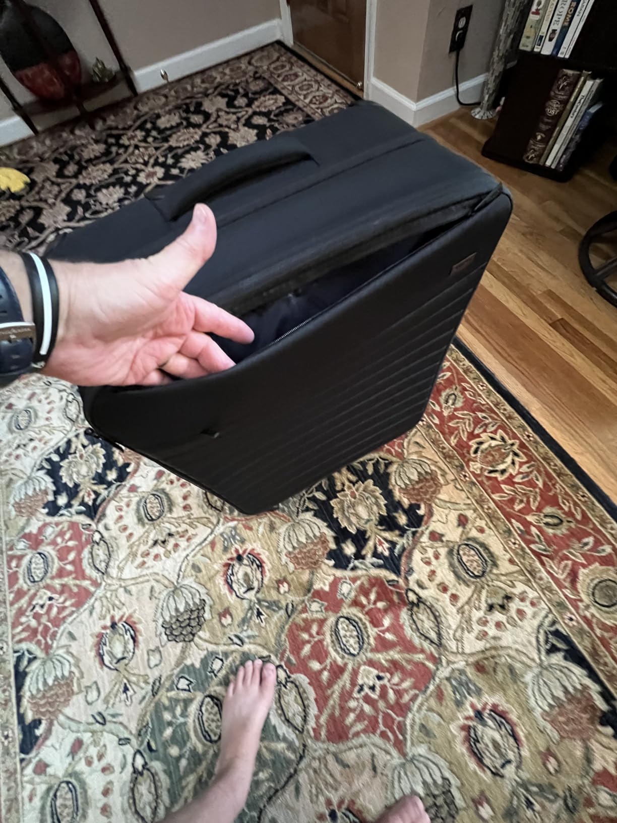 Away Softside Medium Checked Suitcase, 26 Inch Expandable Luggage For Men & Women, Durable Nylon Exterior, TSA Approved Lock, Ideal For Trips 1-2 Weeks, Cloud Gray customer photo 2