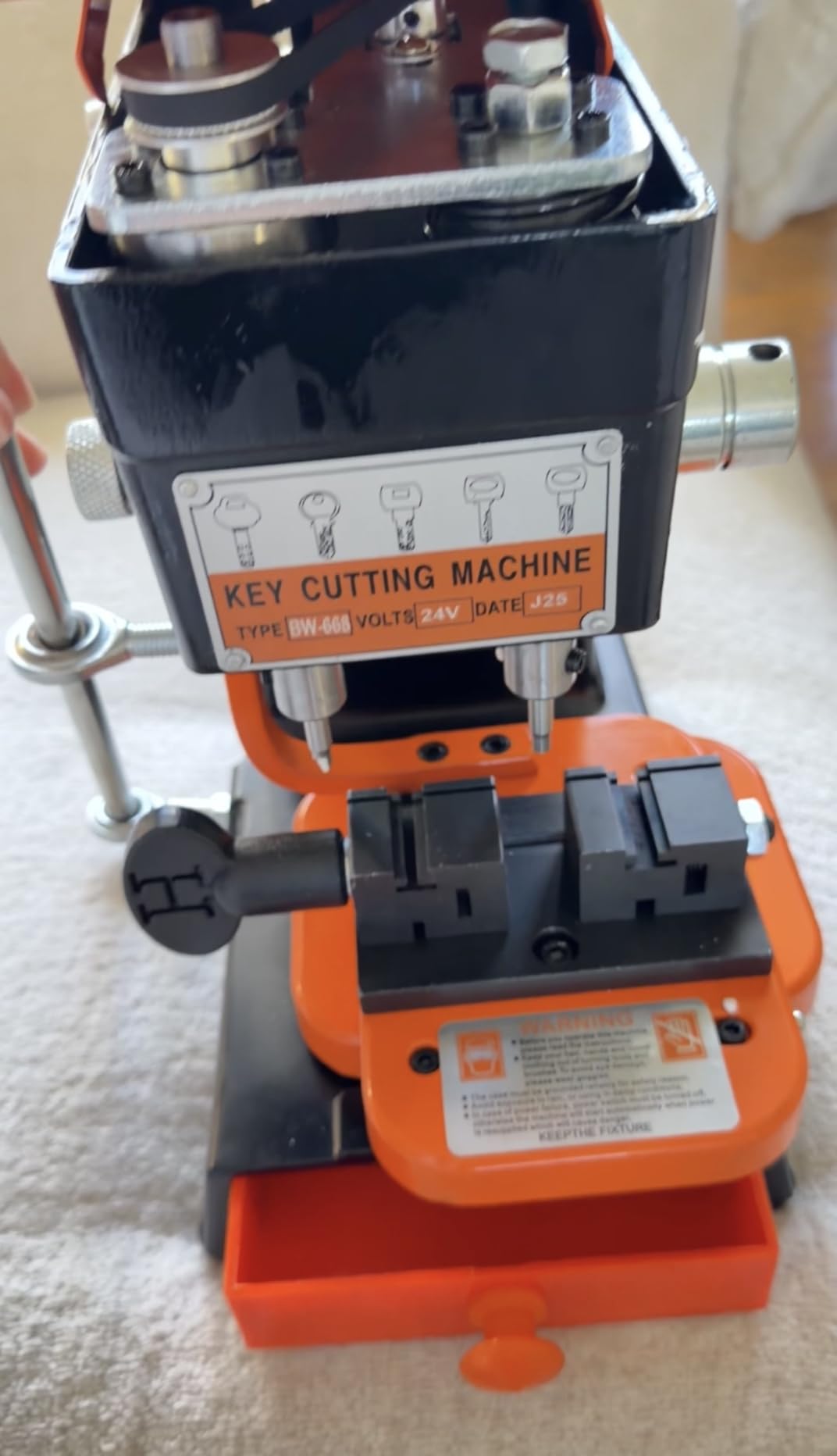 120W 60Hz Cutter Cutting Machine Manual Duplicator Copy Machine Vertical Copy Drill Machines with Copper Core Adjustable Motor Speed for Cutting Metal Objects 110V-220V customer photo 2